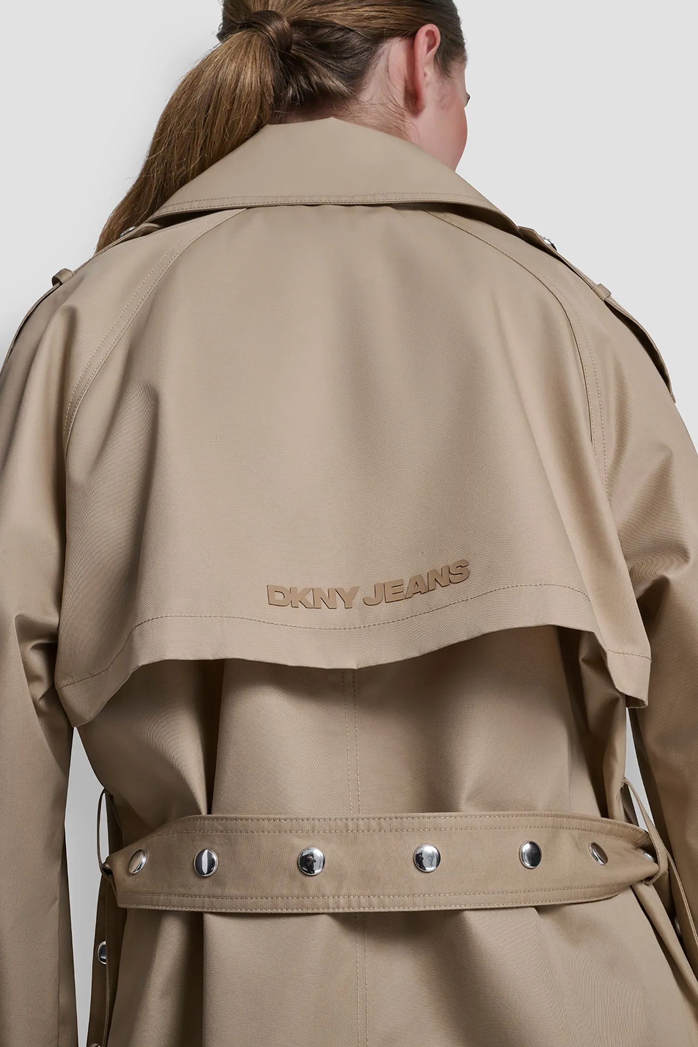 LONG DOUBLE BREASTED BELTED TRENCH sold by DKNY product image thumbnail 5