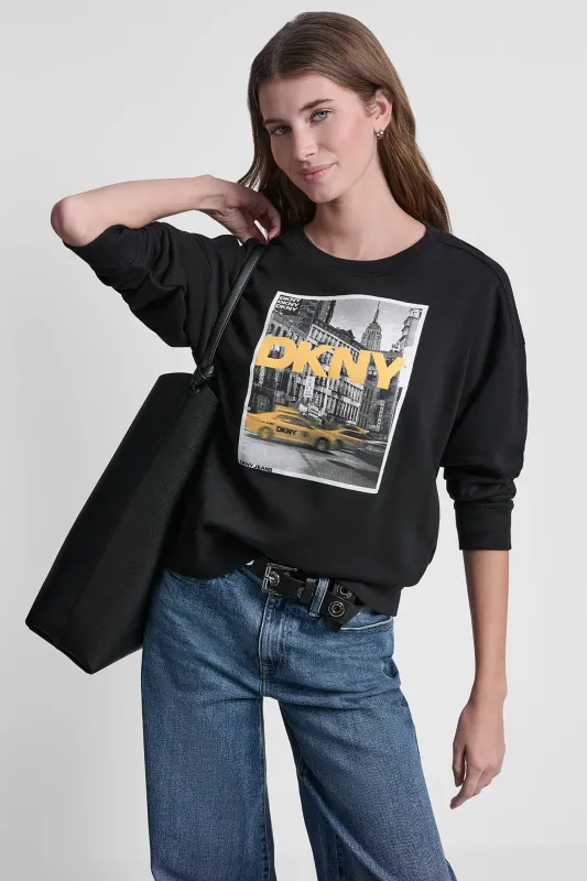 DKNY TAXI PHOTOREAL LOGO SWEATSHIRT sold by DKNY