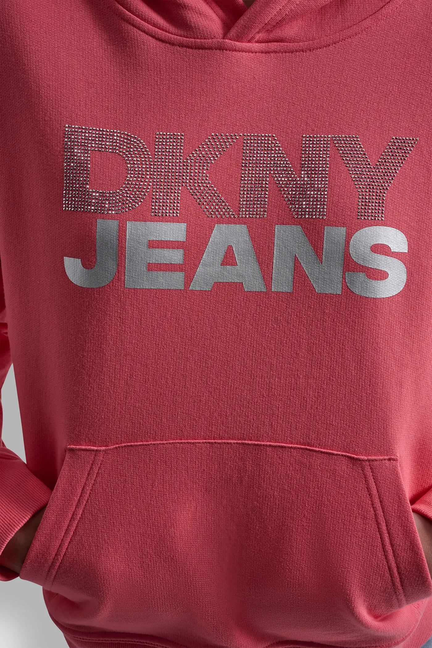 STACKED RHINESTONE FOIL LOGO HOODIE sold by DKNY product image thumbnail 4