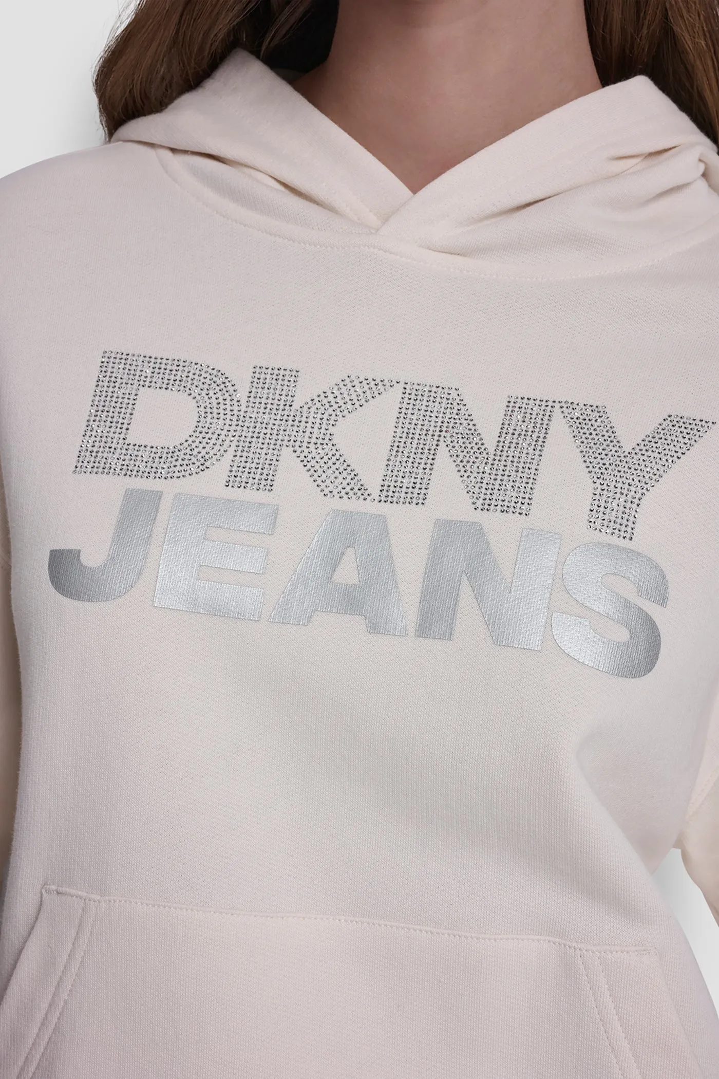 STACKED RHINESTONE FOIL LOGO HOODIE sold by DKNY product image thumbnail 5