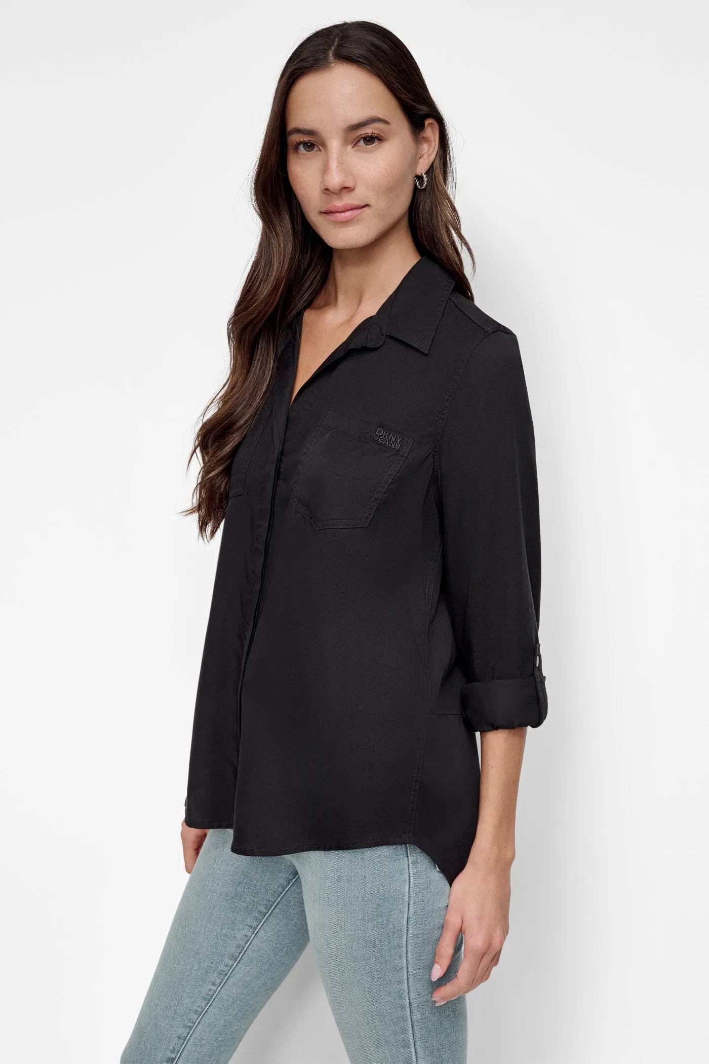 SPLIT BACK BUTTON FRONT WITH ROLL TAB sold by DKNY product image thumbnail 2