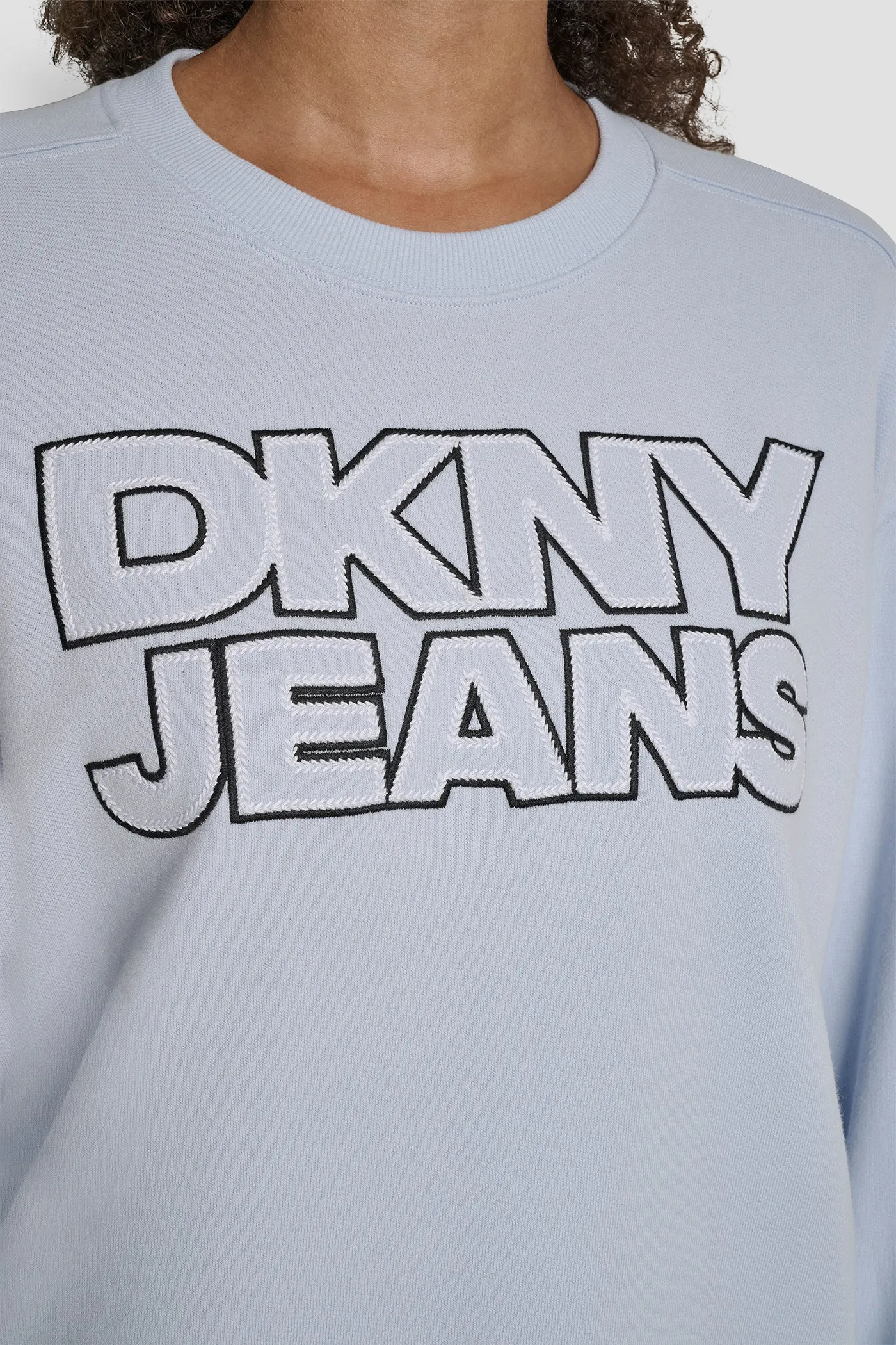 DKNY JEANS CHAINSTITCH OUTLINE LOGO CREW NECK SWEATSHIRT sold by DKNY product image thumbnail 3