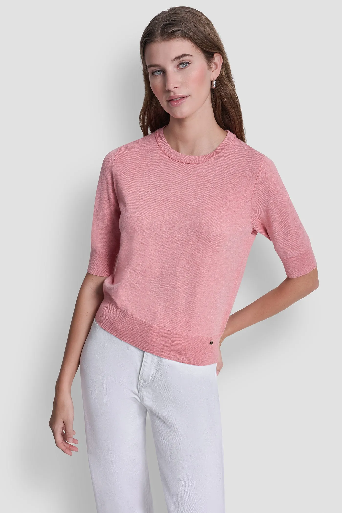 ELBOW SLEEVE CREW NECK SWEATER sold by DKNY product image thumbnail 2