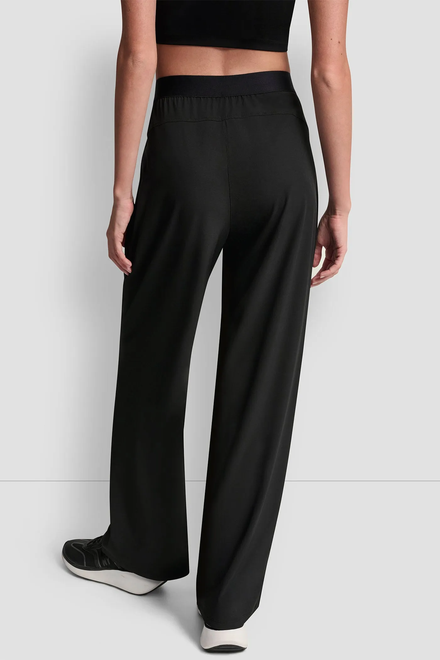 HIGH-RISE LOGO-WAIST WIDE-LEG PANT sold by DKNY product image thumbnail 2