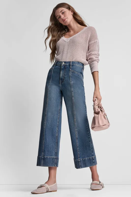 HIGH RISE CROP UTILITY WIDE LEG sold by DKNY