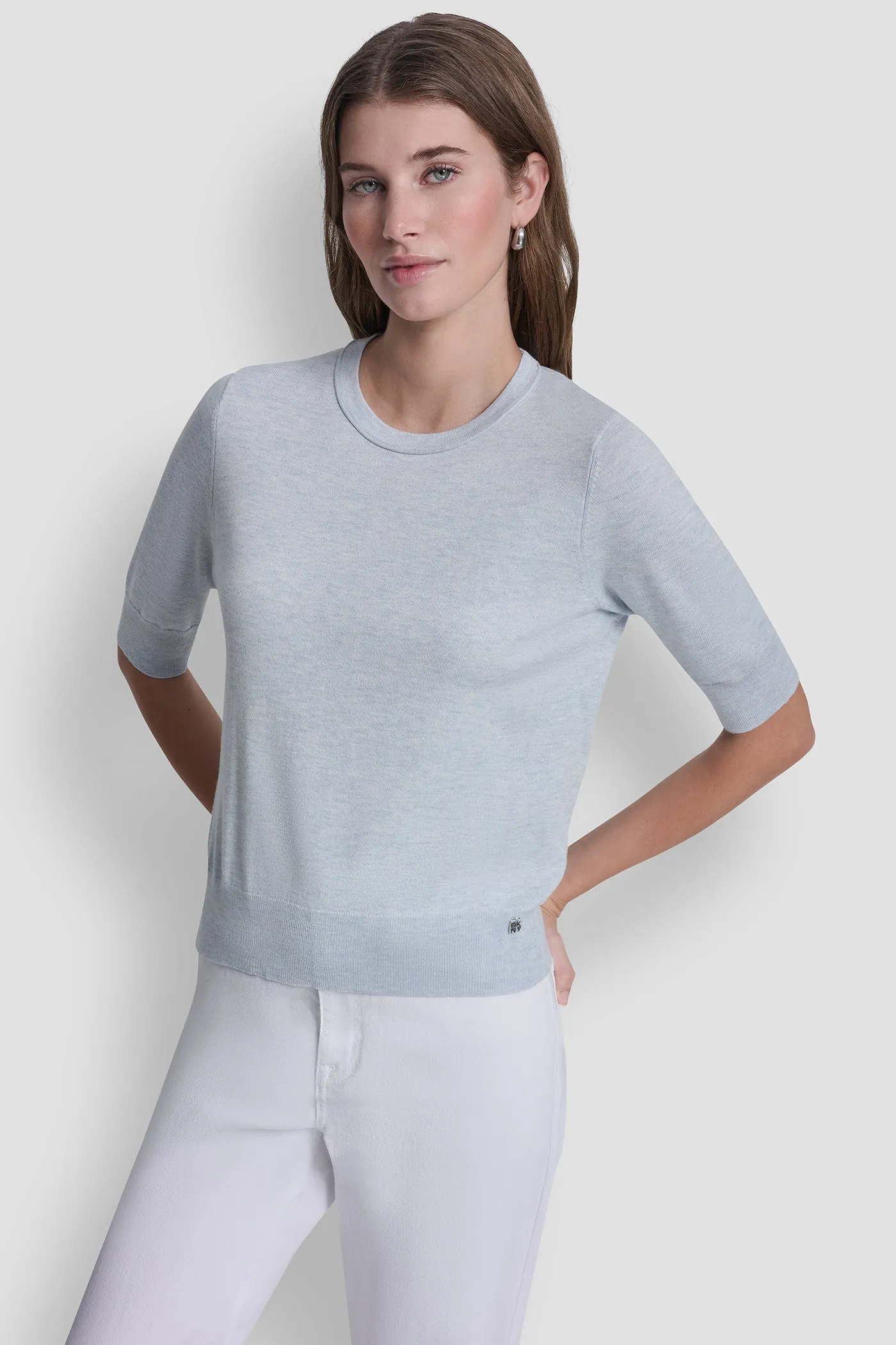ELBOW SLEEVE CREW NECK sold by DKNY