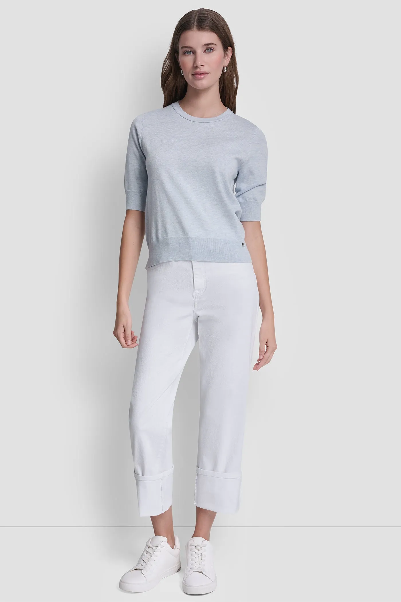 ELBOW SLEEVE CREW NECK sold by DKNY product image thumbnail 4