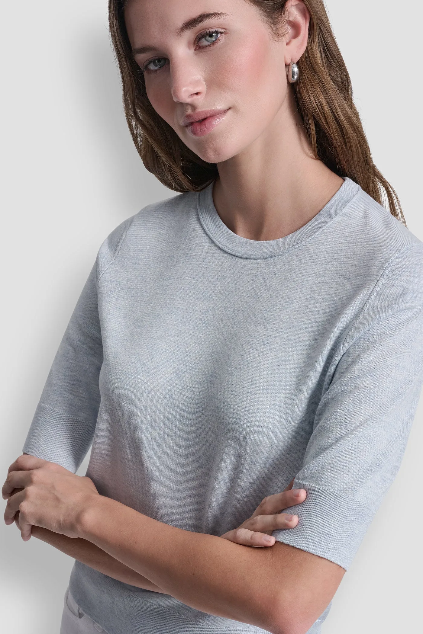 ELBOW SLEEVE CREW NECK sold by DKNY product image thumbnail 3