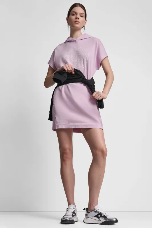 LOGO MINI HOODIE DRESS sold by DKNY