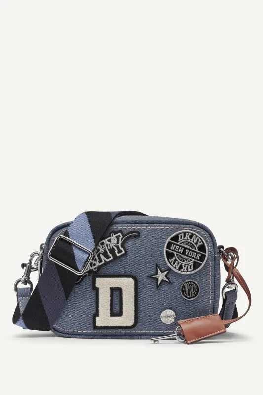 NESSA DENIM CAMERA BAG sold by DKNY