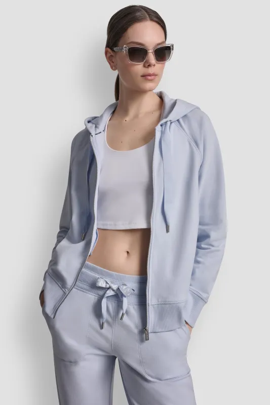 TWO-TONE LOGO DRAWSTRING HOODIE sold by DKNY