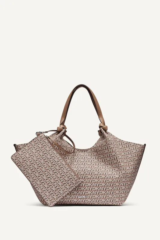 PAULA NEW YORK LOGO MEDIUM COMMUTER TOTE sold by DKNY