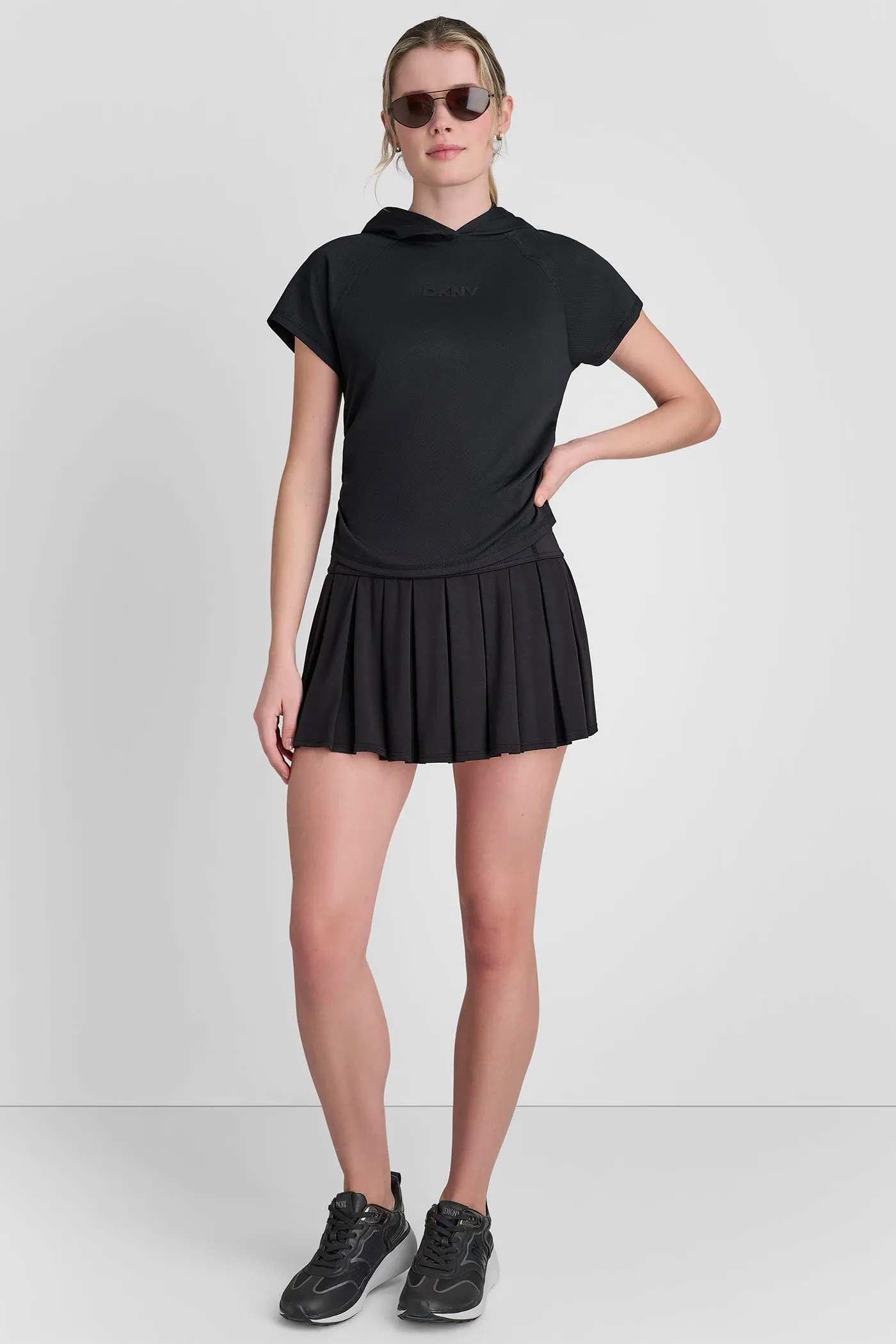 MESH HOODED LOGO TEE sold by DKNY product image thumbnail 4