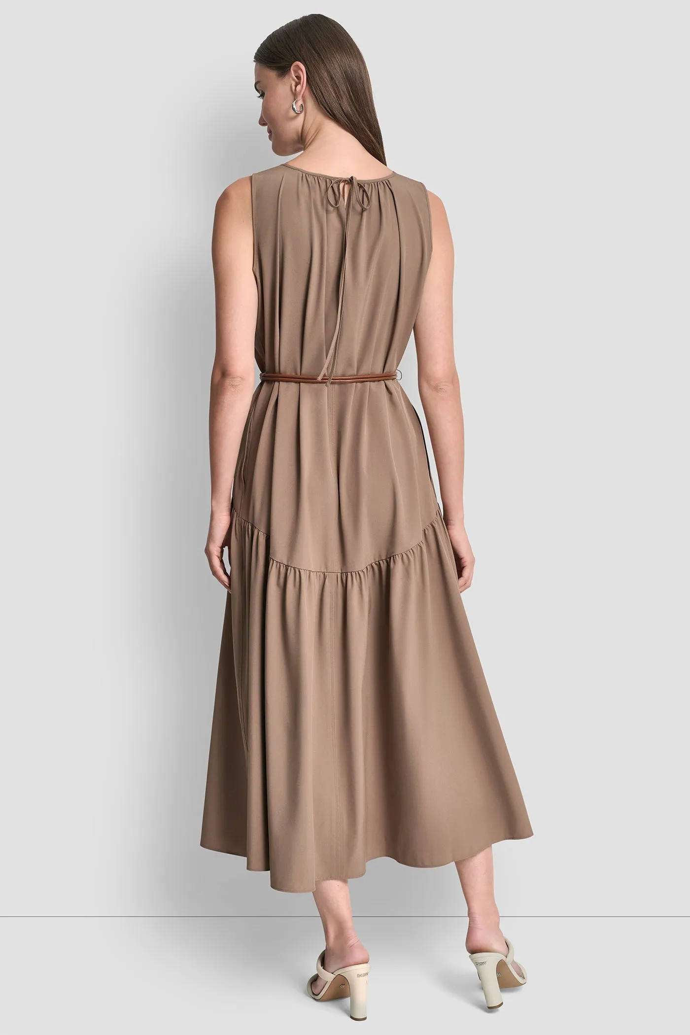 SLEEVELESS DROP-WAIST MIDI DRESS sold by DKNY product image thumbnail 2