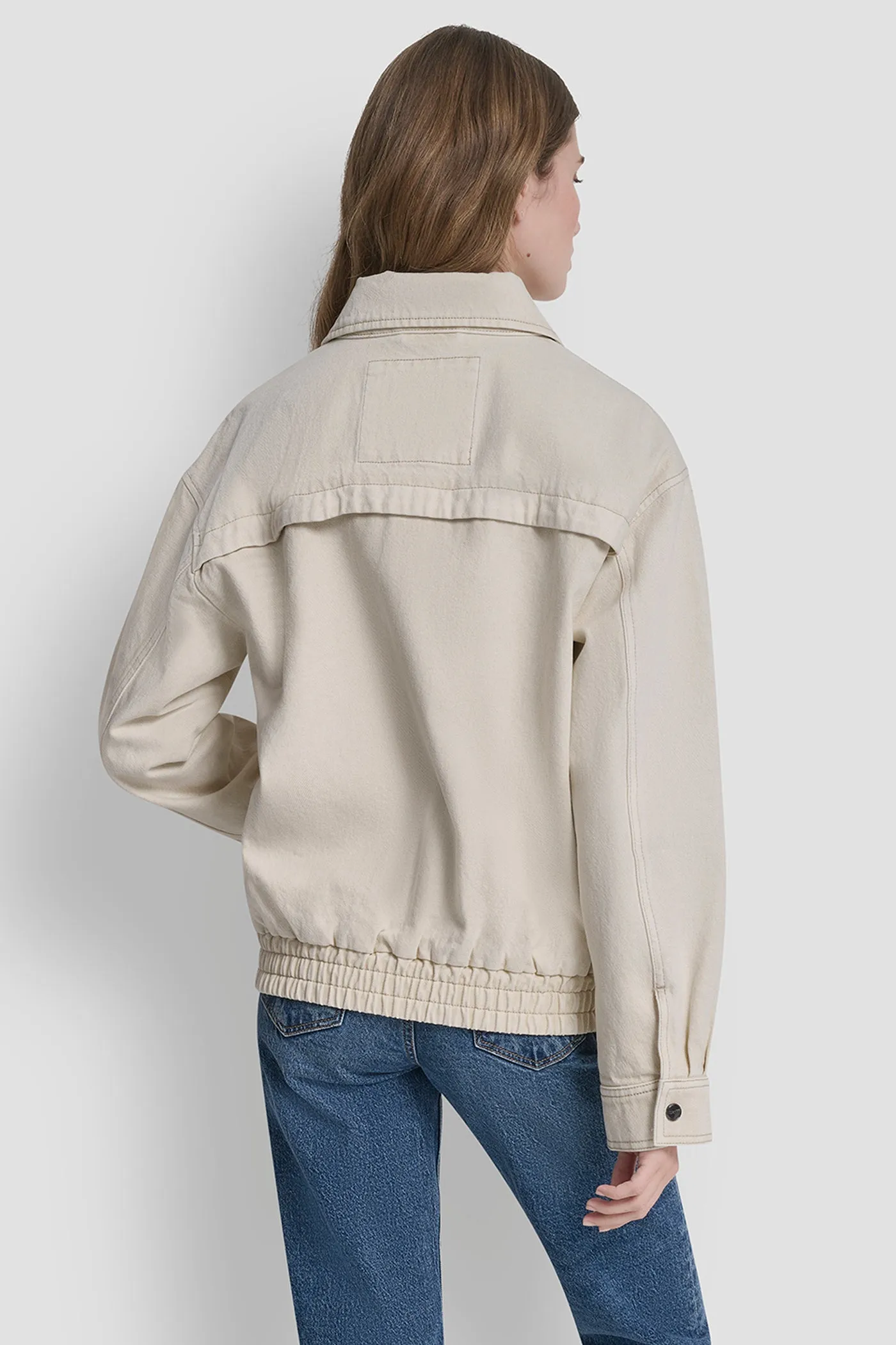 COLLARED FULL ZIP BOMBER JACKET sold by DKNY product image thumbnail 2