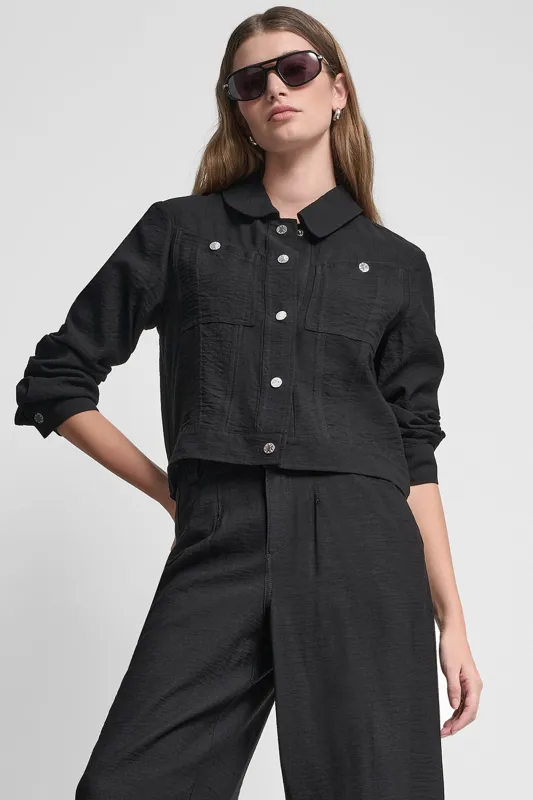 CROPPED TRUCKER JACKET made by DKNY