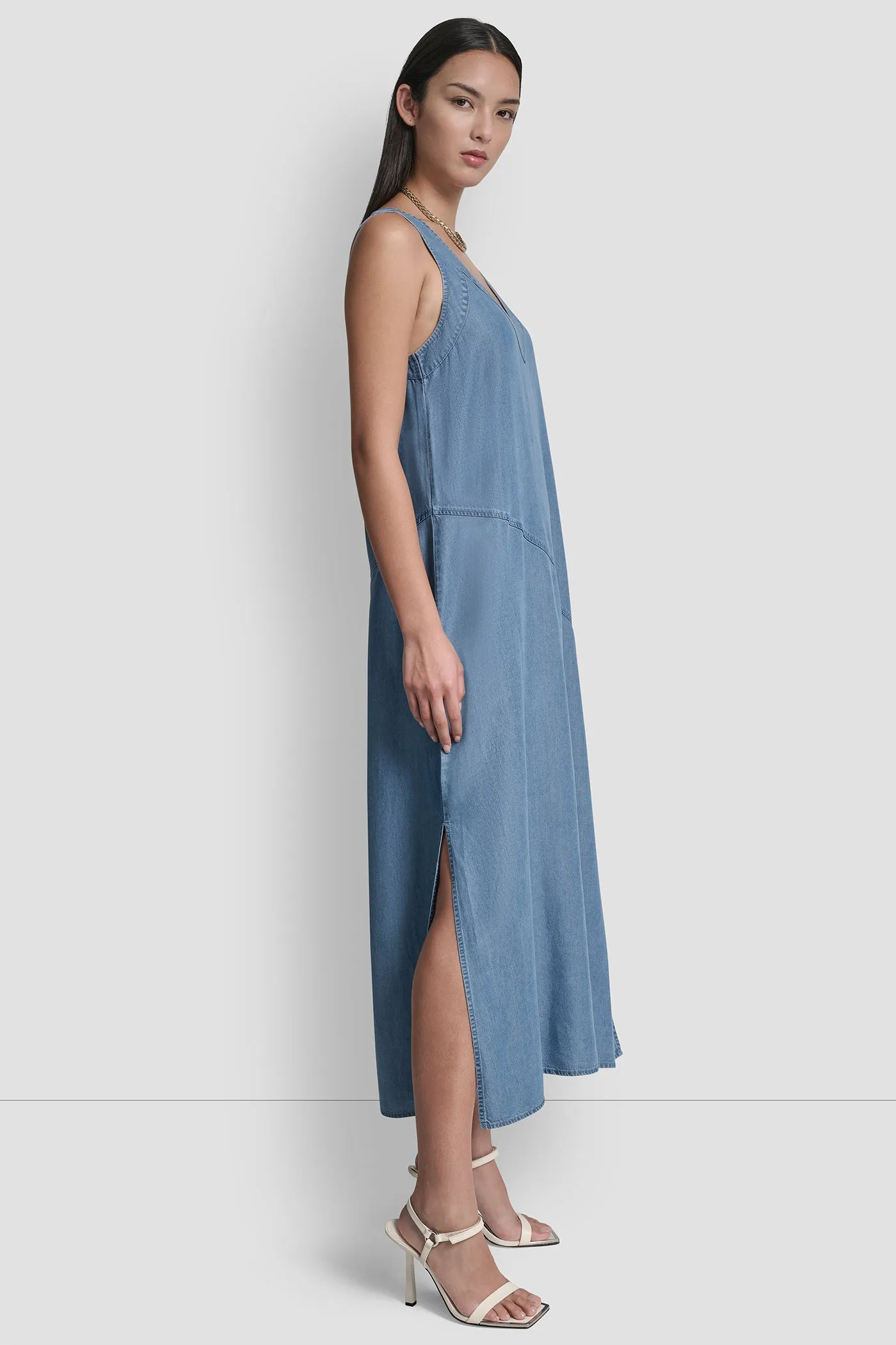 TENCEL MIDI SWING DRESS sold by DKNY product image thumbnail 3