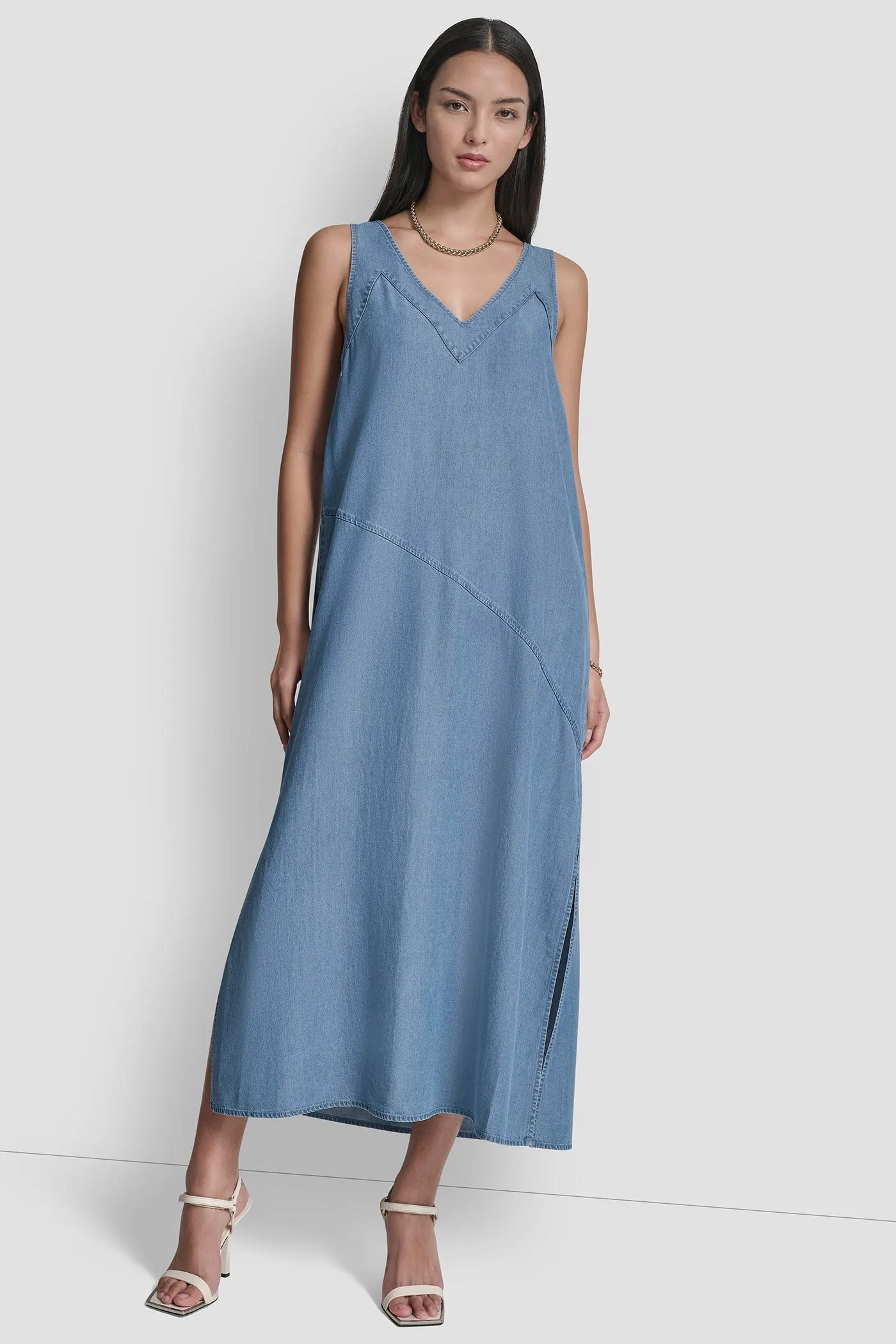 TENCEL MIDI SWING DRESS sold by DKNY product image thumbnail 5