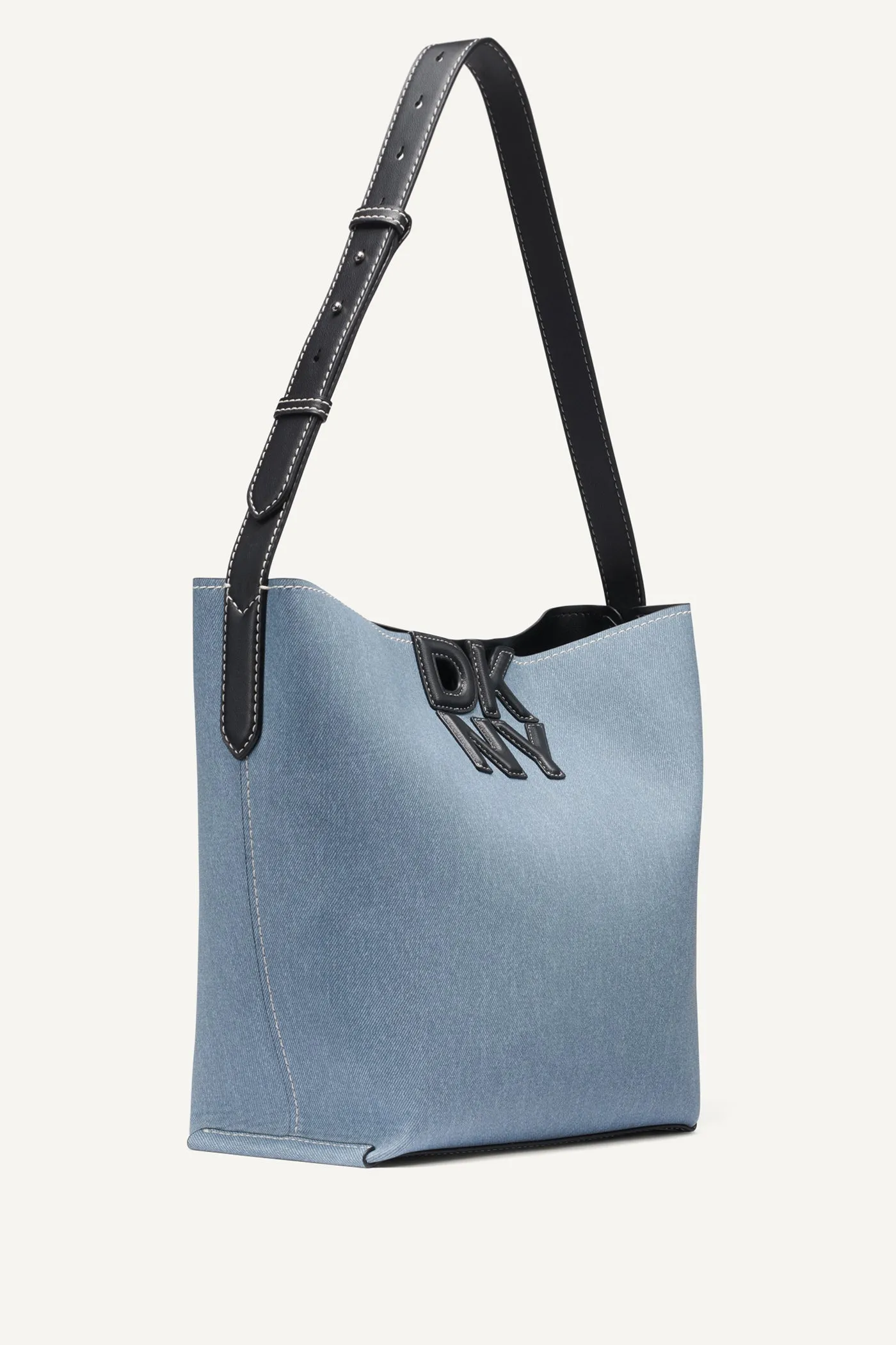 NICOLE DENIM LOGO BUCKET BAG sold by DKNY product image thumbnail 3