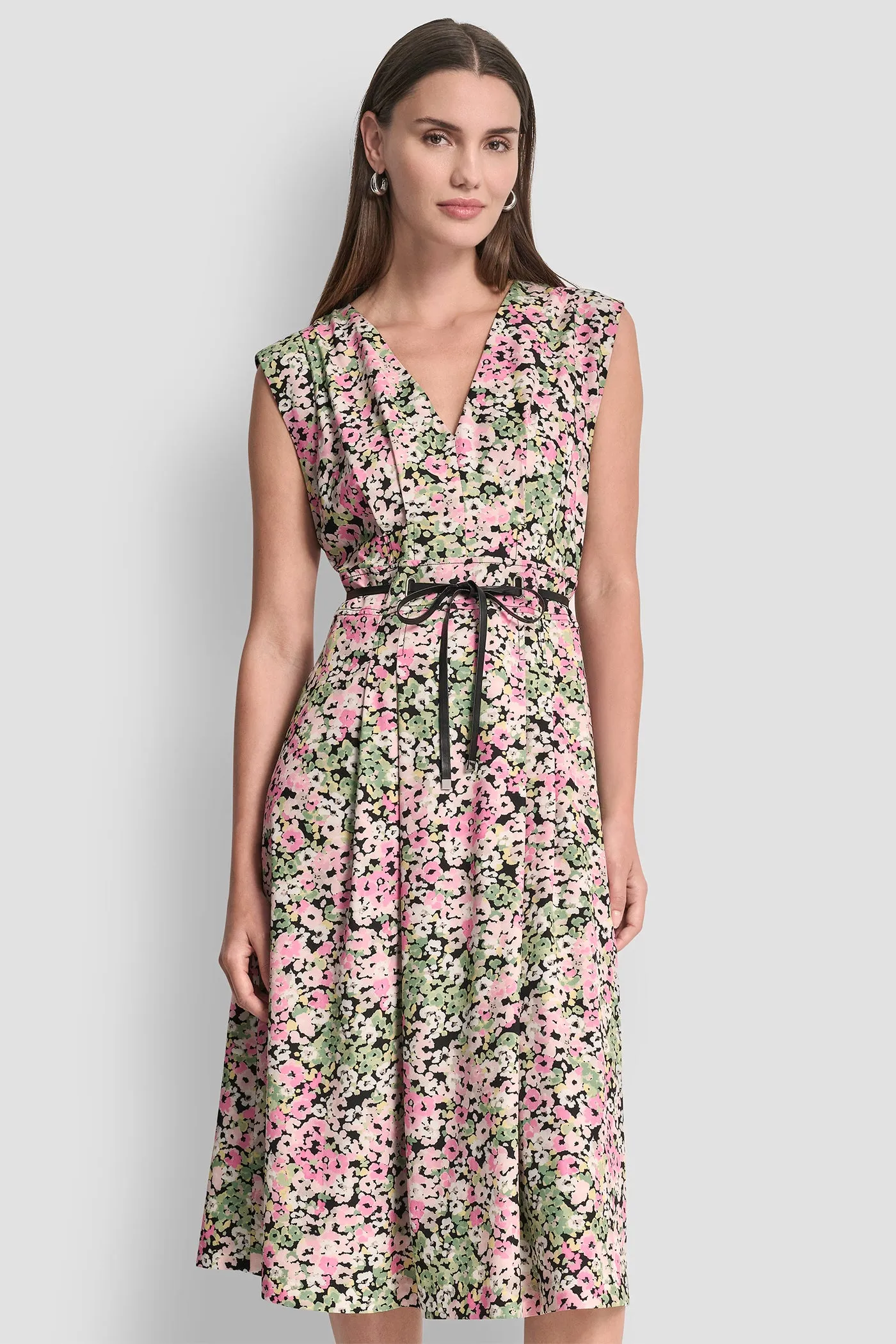 FLORAL MIDI FIT & FLARE DRESS sold by DKNY product image thumbnail 4