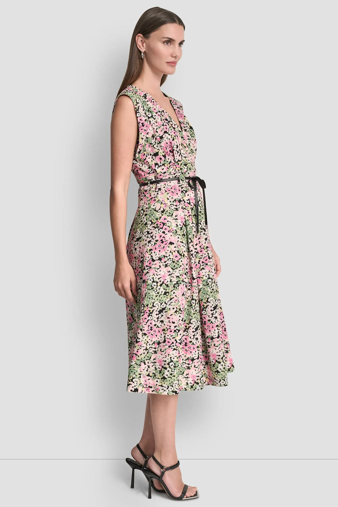 FLORAL MIDI FIT & FLARE DRESS sold by DKNY product image thumbnail 3