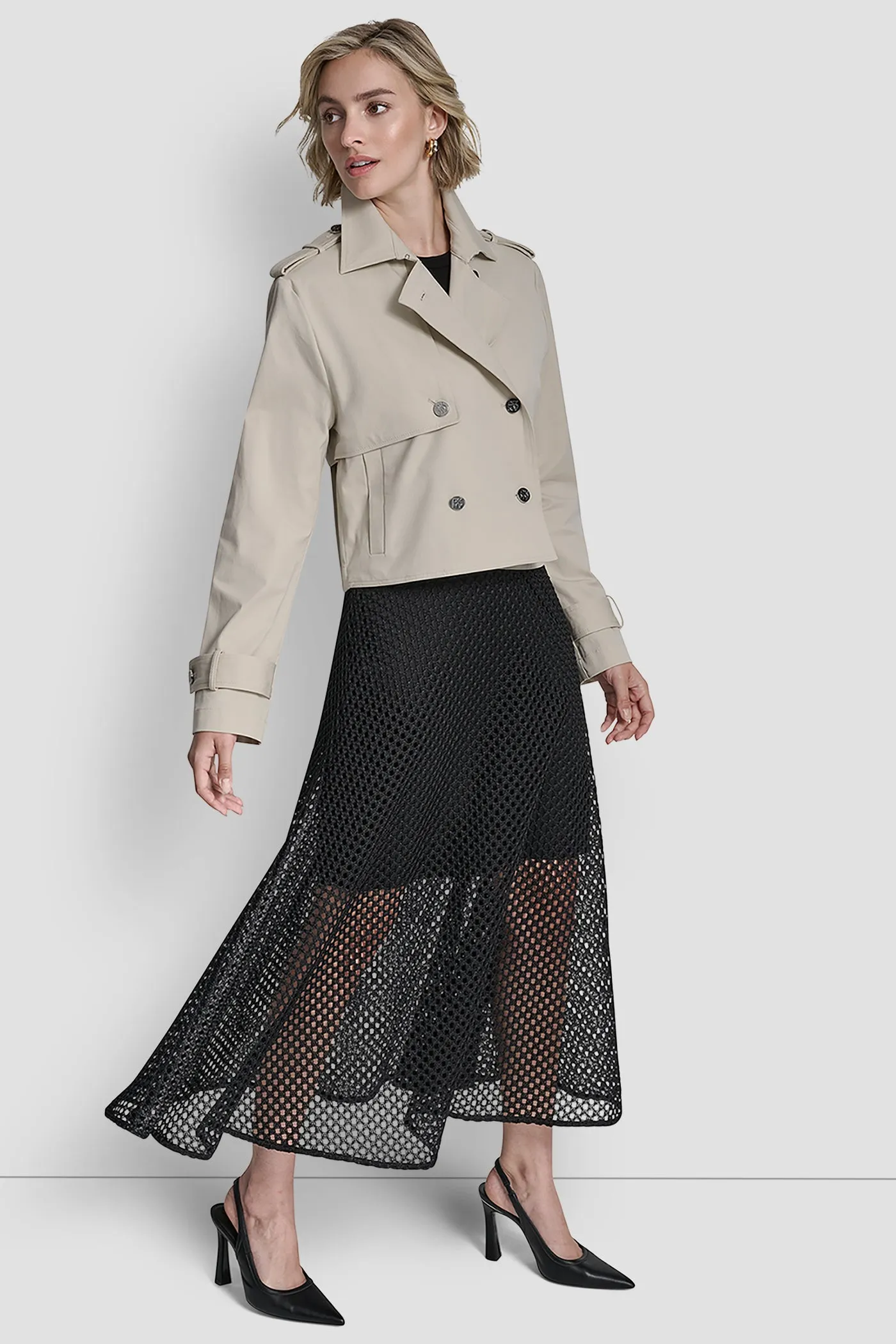 CROPPED TRENCH COAT sold by DKNY product image thumbnail 5