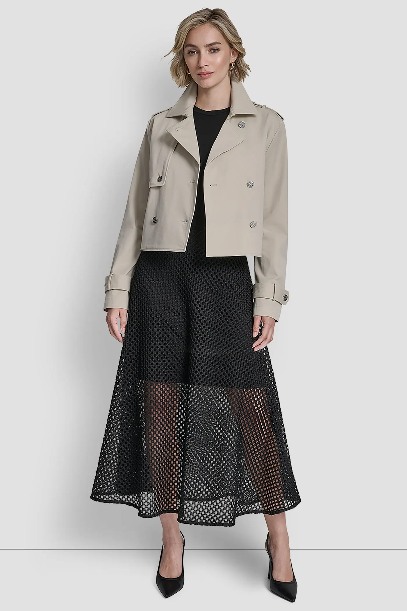 CROPPED TRENCH COAT sold by DKNY product image thumbnail 4