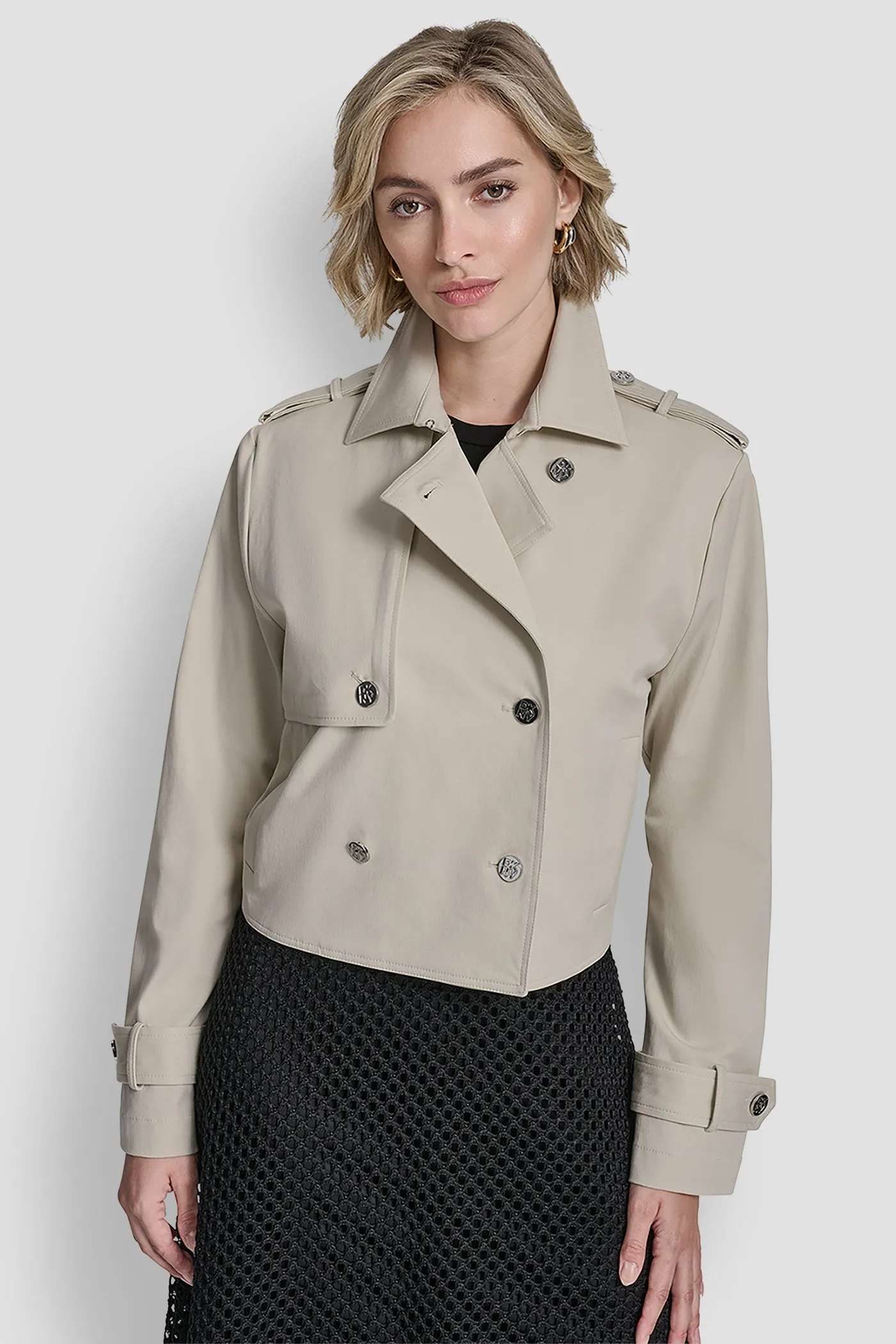 CROPPED TRENCH COAT sold by DKNY product image thumbnail 3