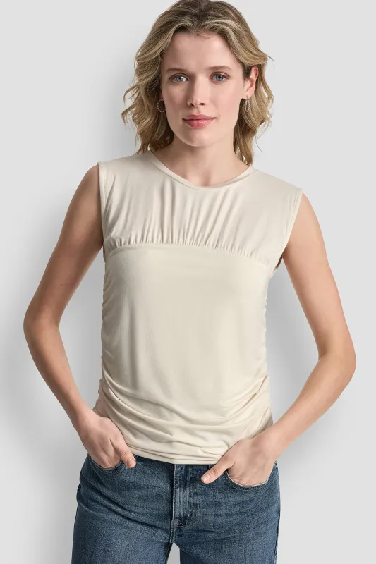 RUCHED BODICE SLEEVELESS TOP sold by DKNY