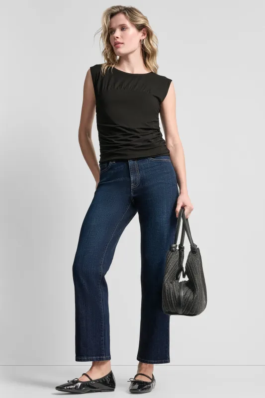 RUCHED BODICE SLEEVLESS TOP made by DKNY