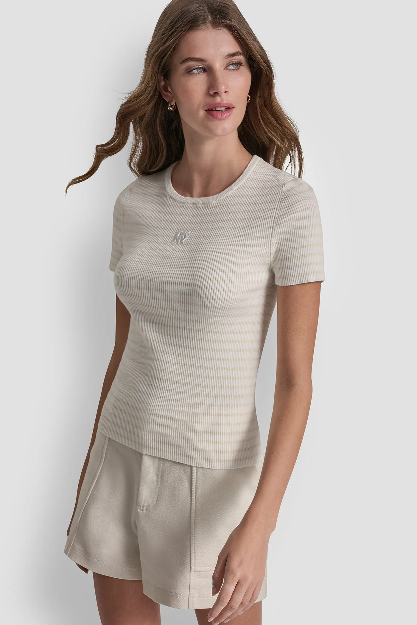 CREW NECK STRIPED TEE sold by DKNY product image thumbnail 3