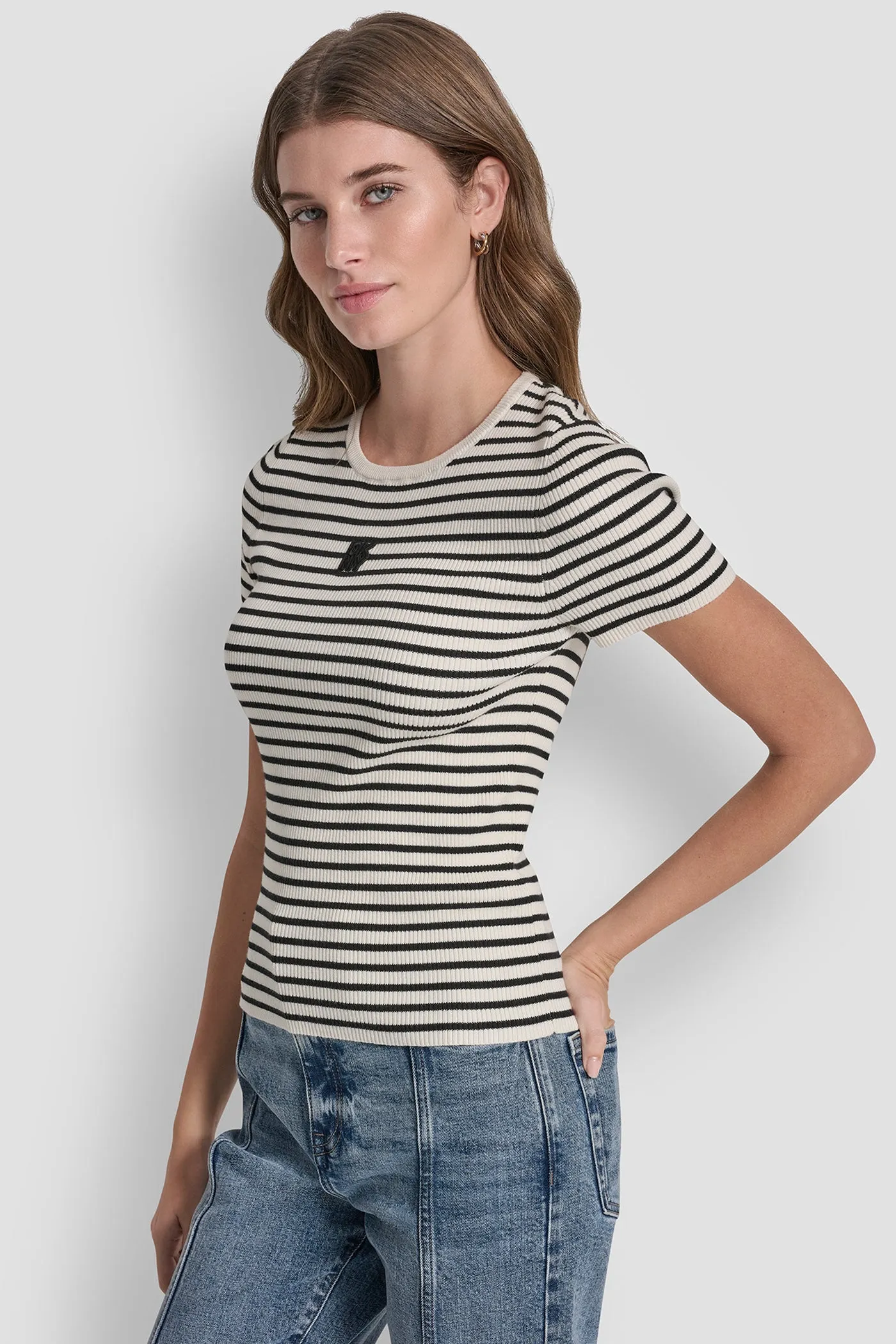 CREW NECK STRIPED TEE sold by DKNY product image thumbnail 2