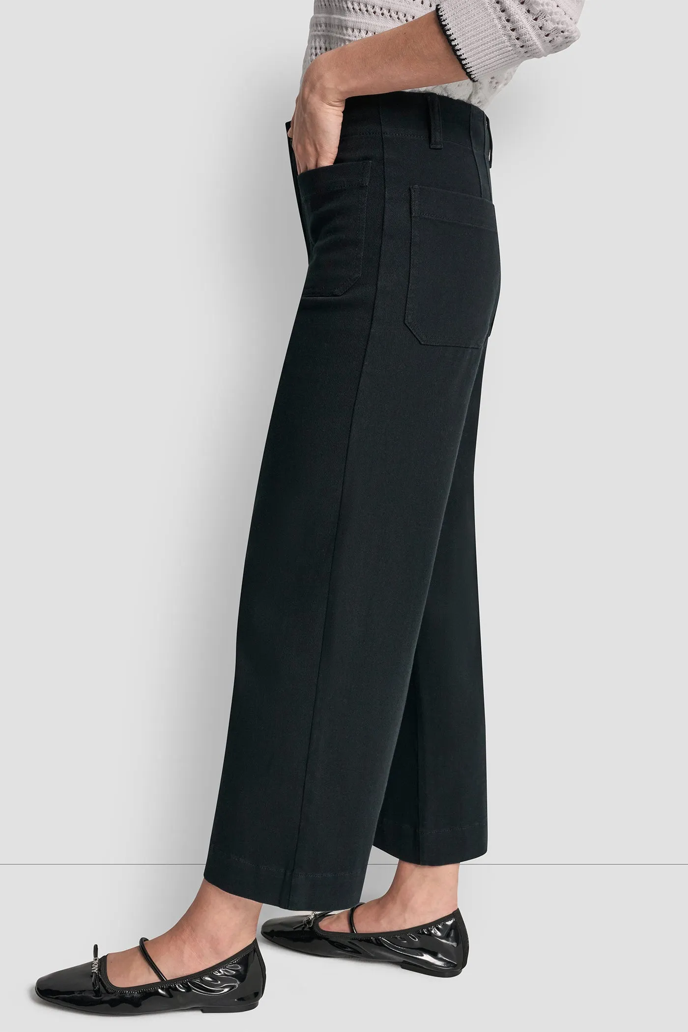 HIGH-RISE CROPPED WIDE LEG PANTS sold by DKNY product image thumbnail 5