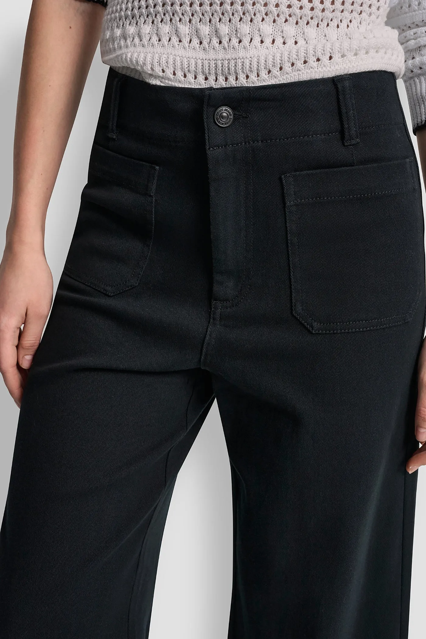 HIGH-RISE CROPPED WIDE LEG PANTS sold by DKNY product image thumbnail 3