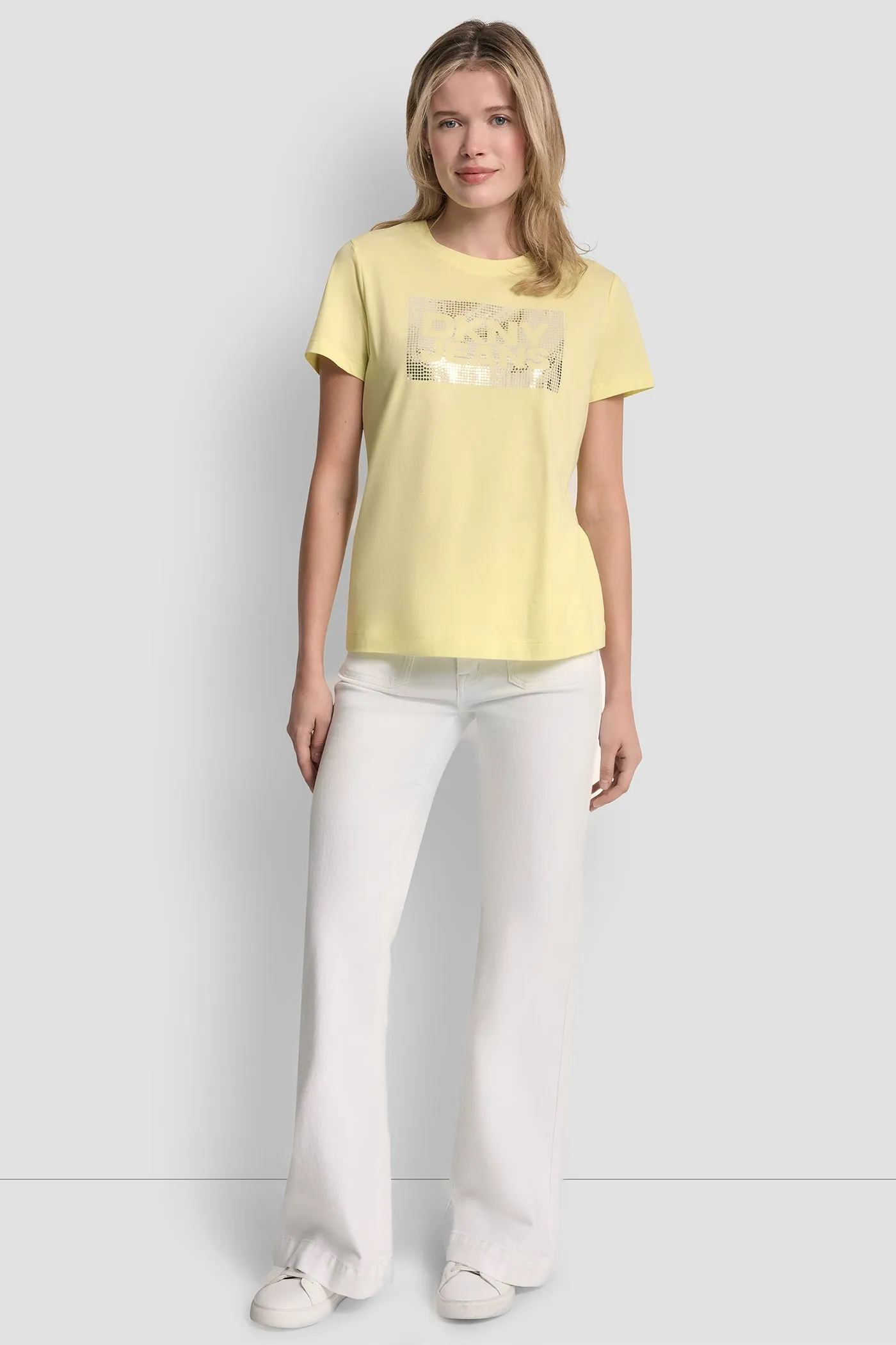 DKNY JEANS STACK LOGO RHINESTONE TEE sold by DKNY product image thumbnail 5