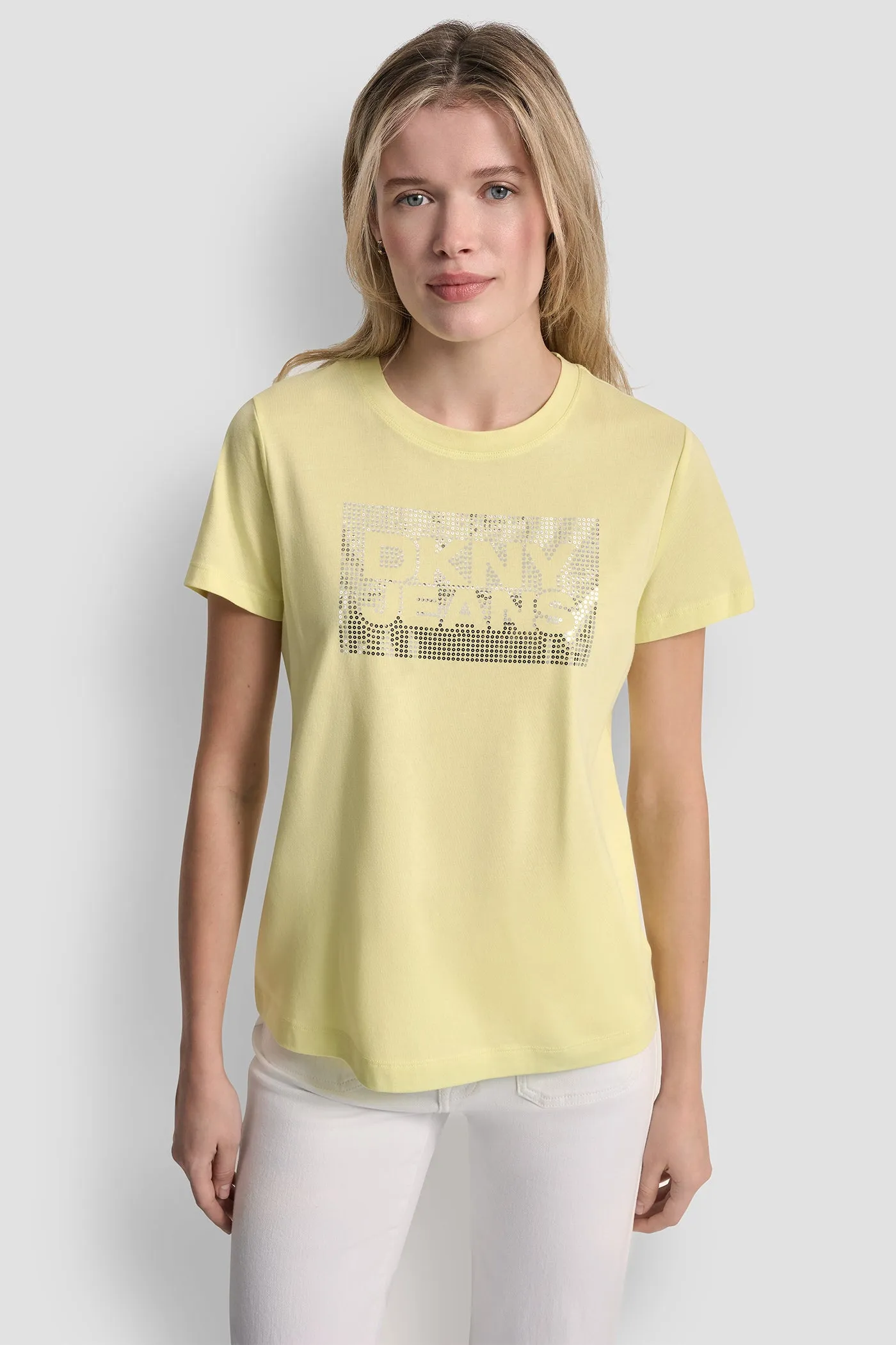 DKNY JEANS STACK LOGO RHINESTONE TEE sold by DKNY product image thumbnail 2