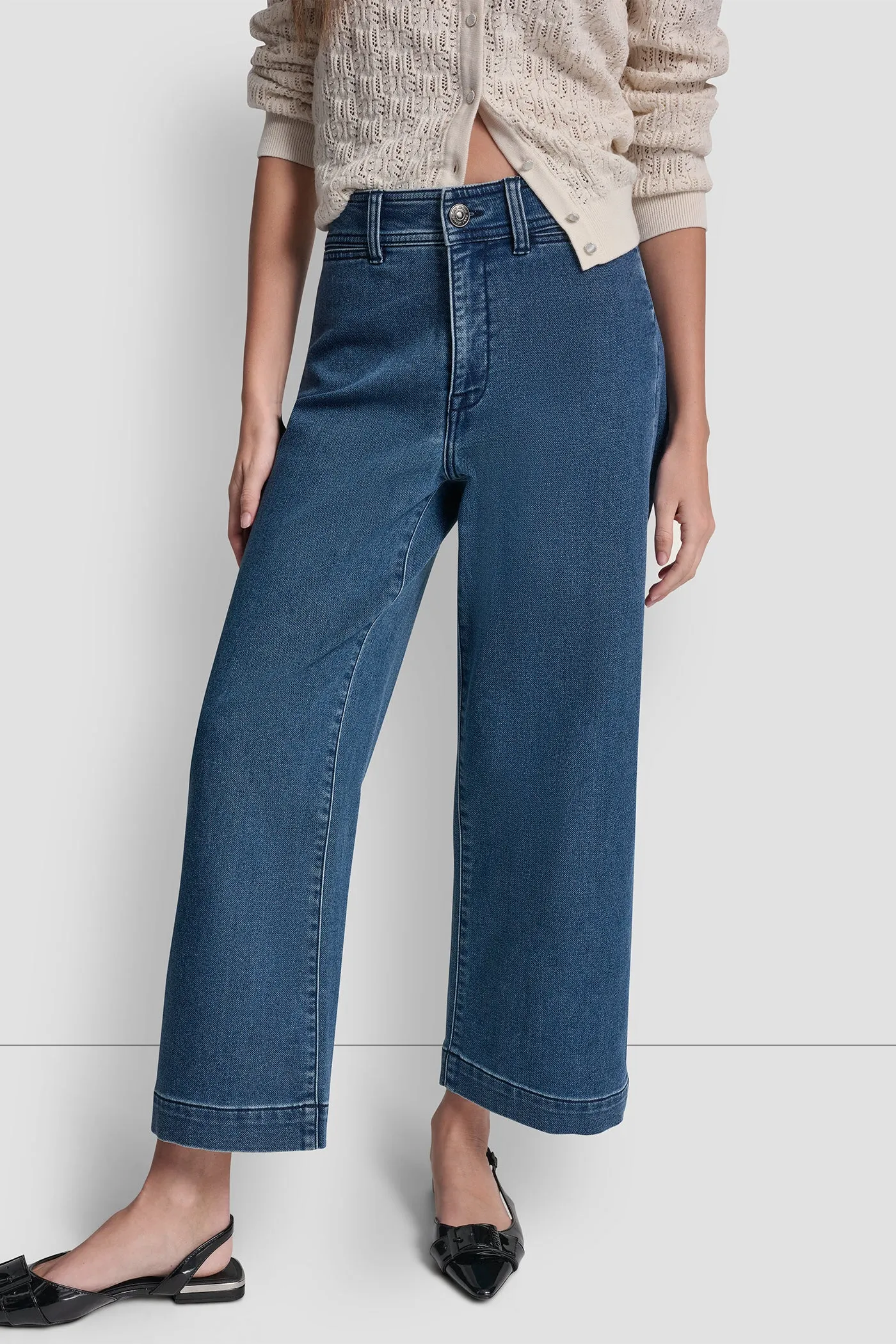 INDIGO TERRY CROPPED WIDE LEG sold by DKNY product image thumbnail 4