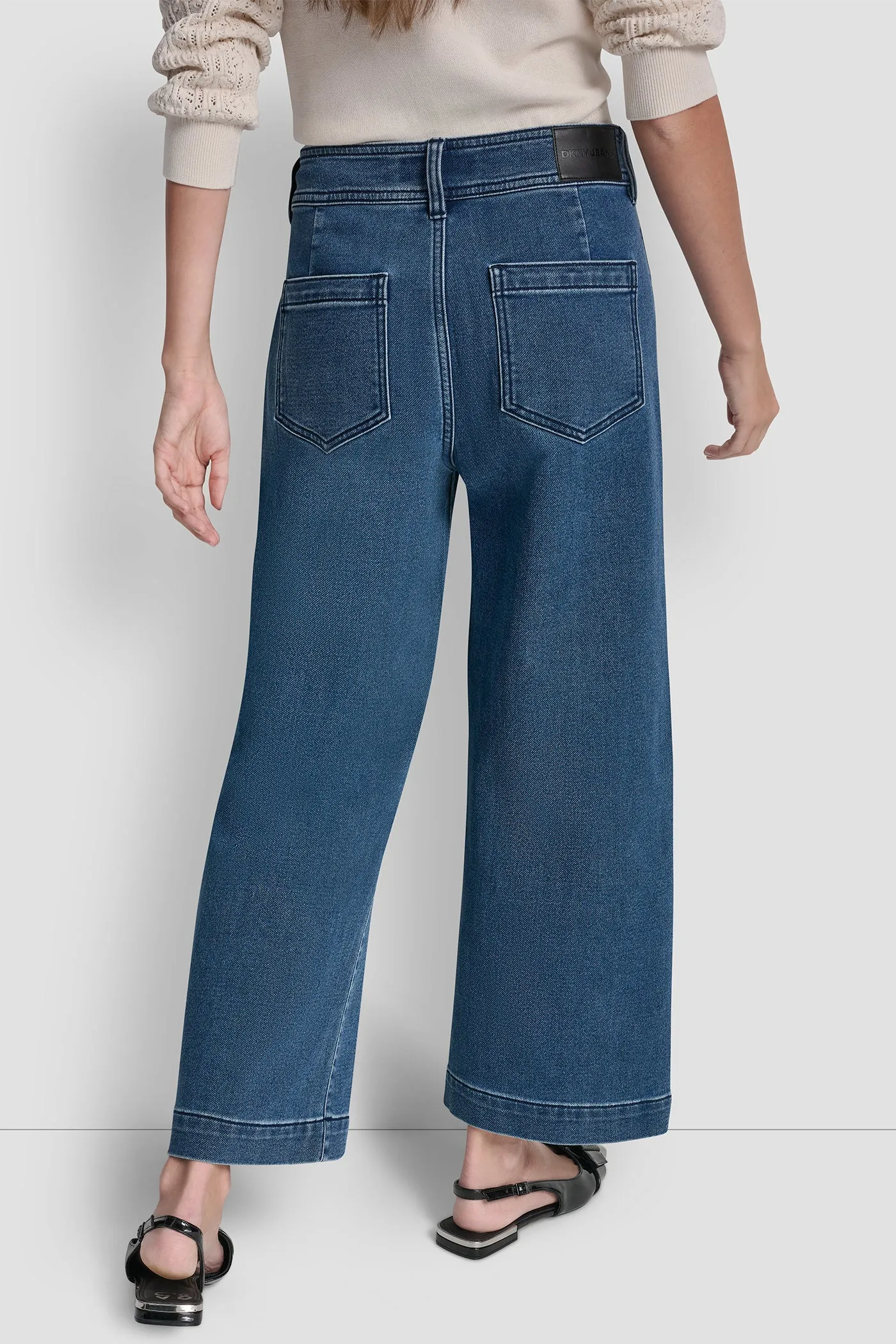 INDIGO TERRY CROPPED WIDE LEG sold by DKNY product image thumbnail 2