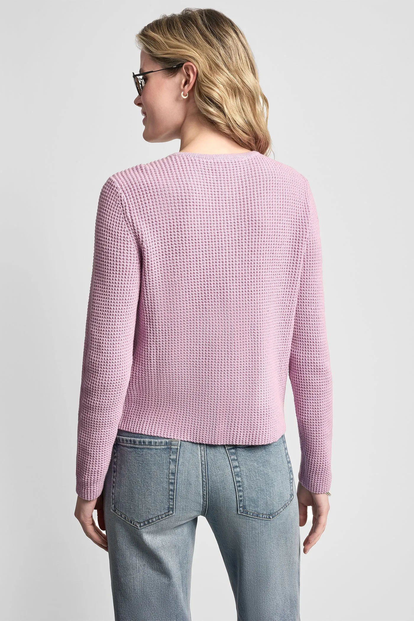 TUCK STITCH CREW NECK CARDIGAN sold by DKNY product image thumbnail 2