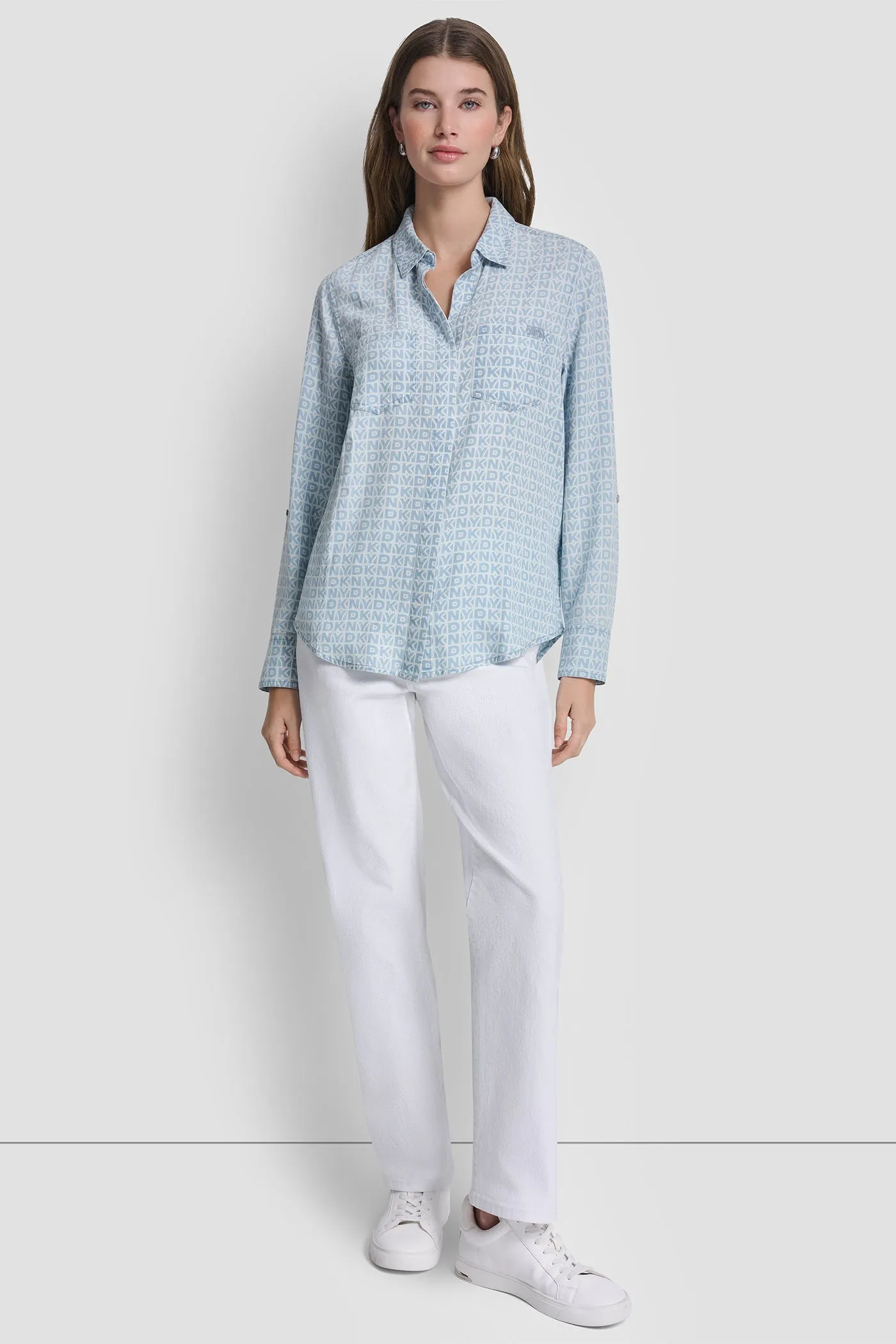 GARMENT DYE SPLIT BACK SHIRT sold by DKNY product image thumbnail 5