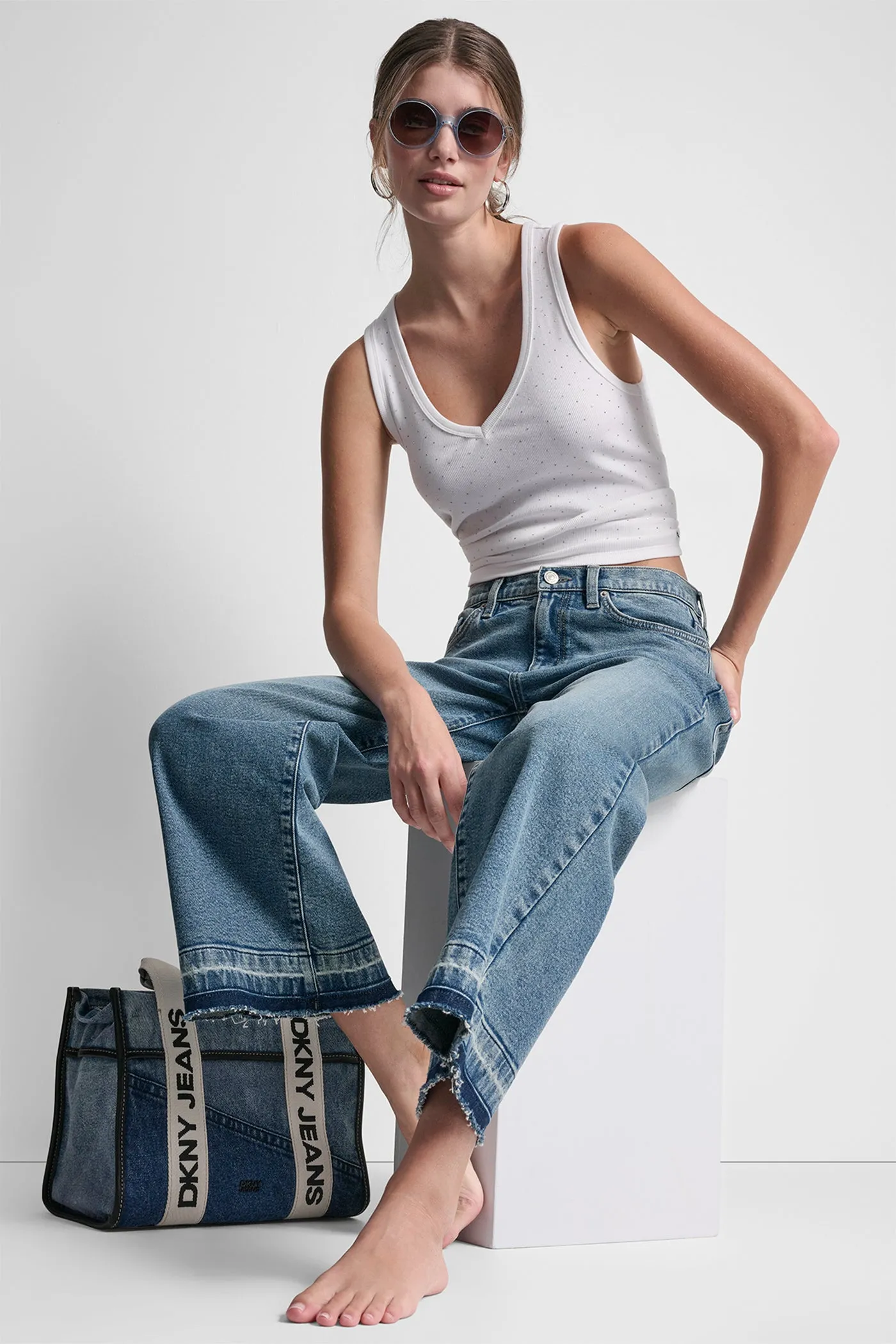 RHINESTONES V-NECK TANK sold by DKNY product image thumbnail 5