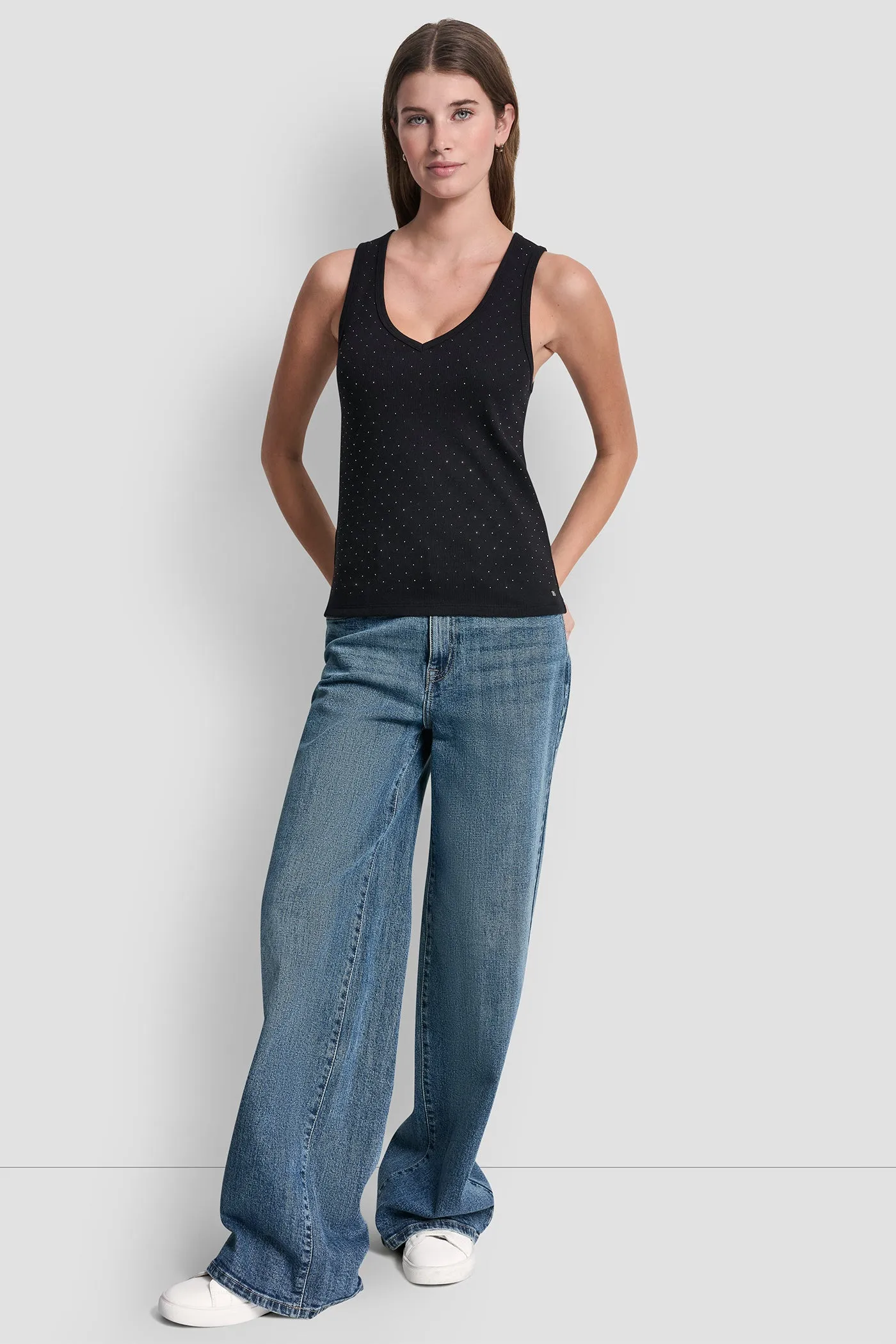 RHINESTONES V-NECK TANK sold by DKNY product image thumbnail 5