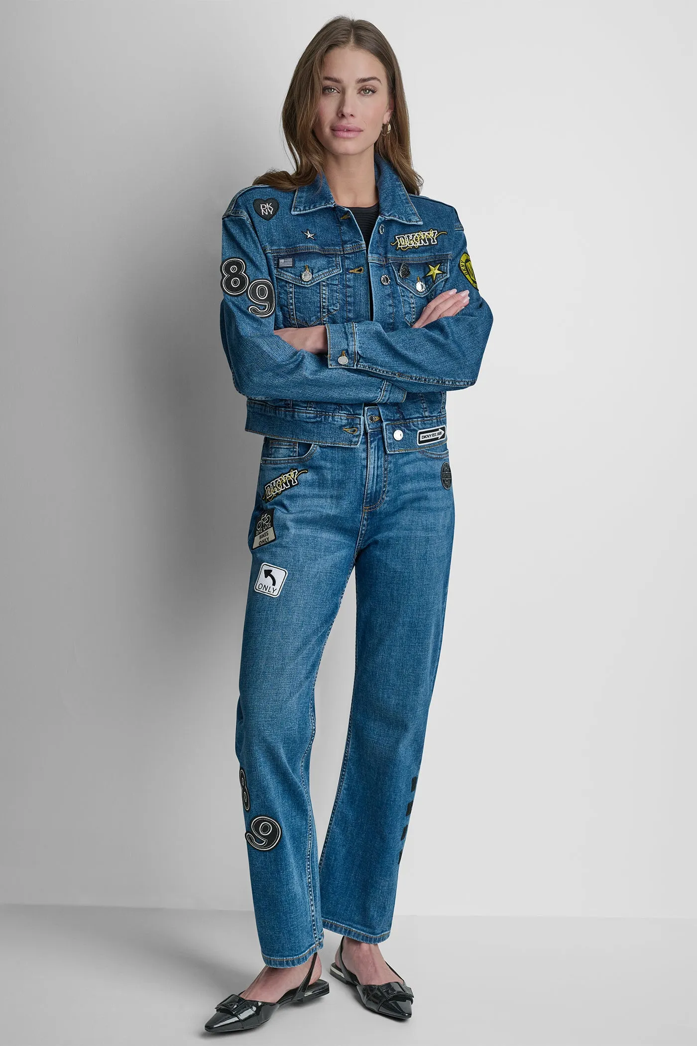 DENIM PINS & PATCHES TRUCKER JACKET sold by DKNY product image thumbnail 5
