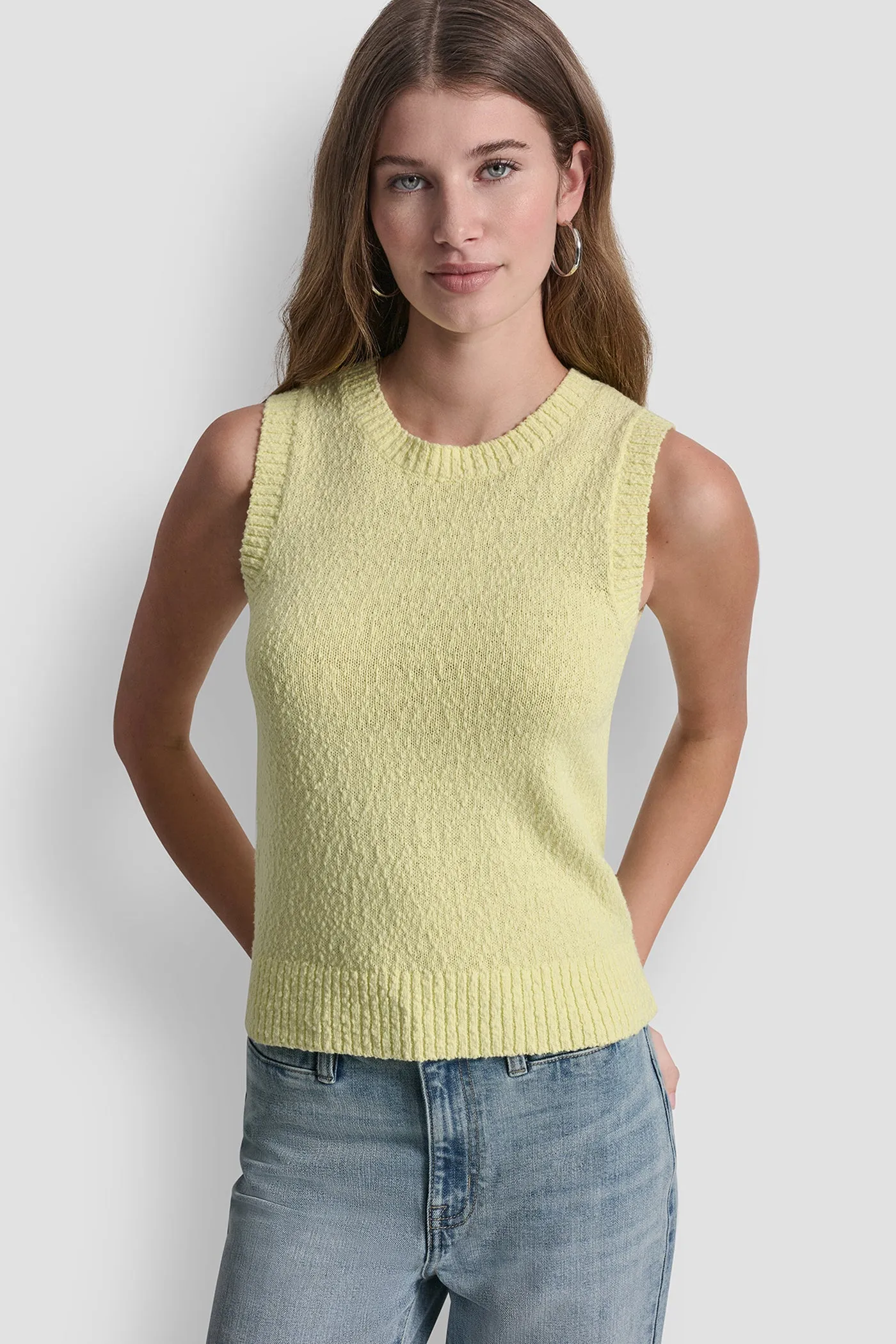 CREW NECK SLEEVELESS SWEATER sold by DKNY