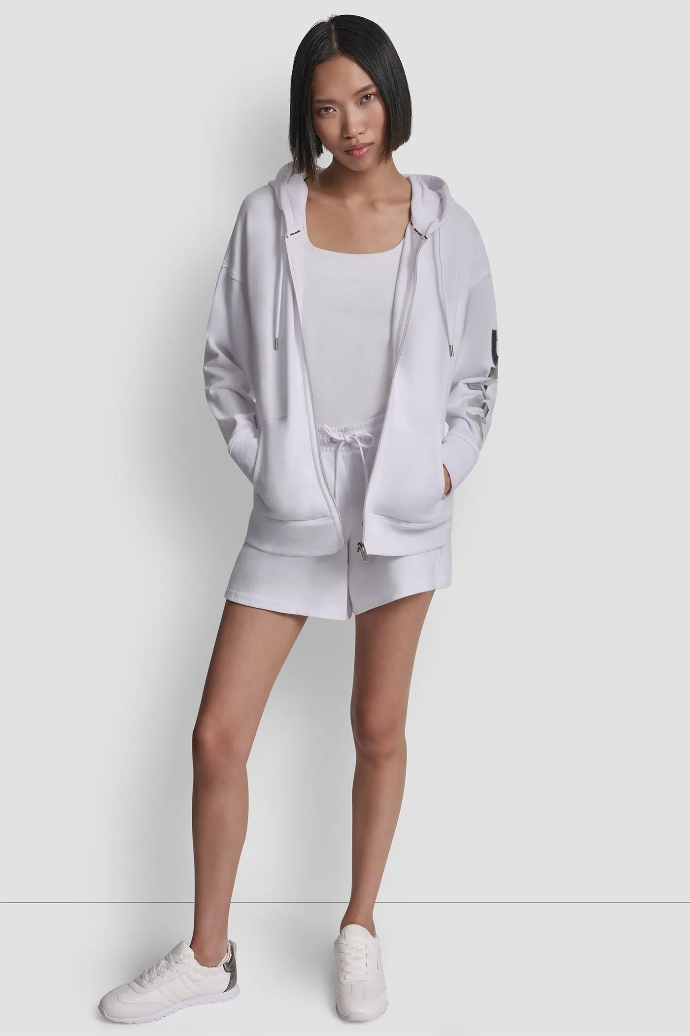 FOIL LOGO FULL-ZIP HOODIE sold by DKNY product image thumbnail 5