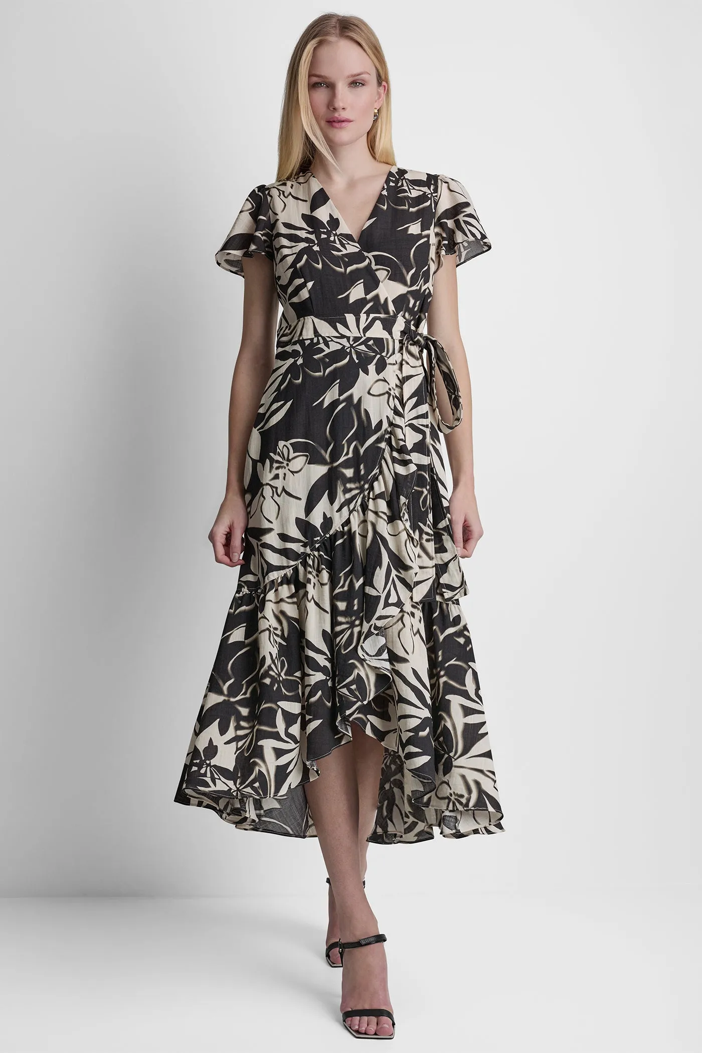 WRAP-EFFECT MIDI DRESS sold by DKNY product image thumbnail 5
