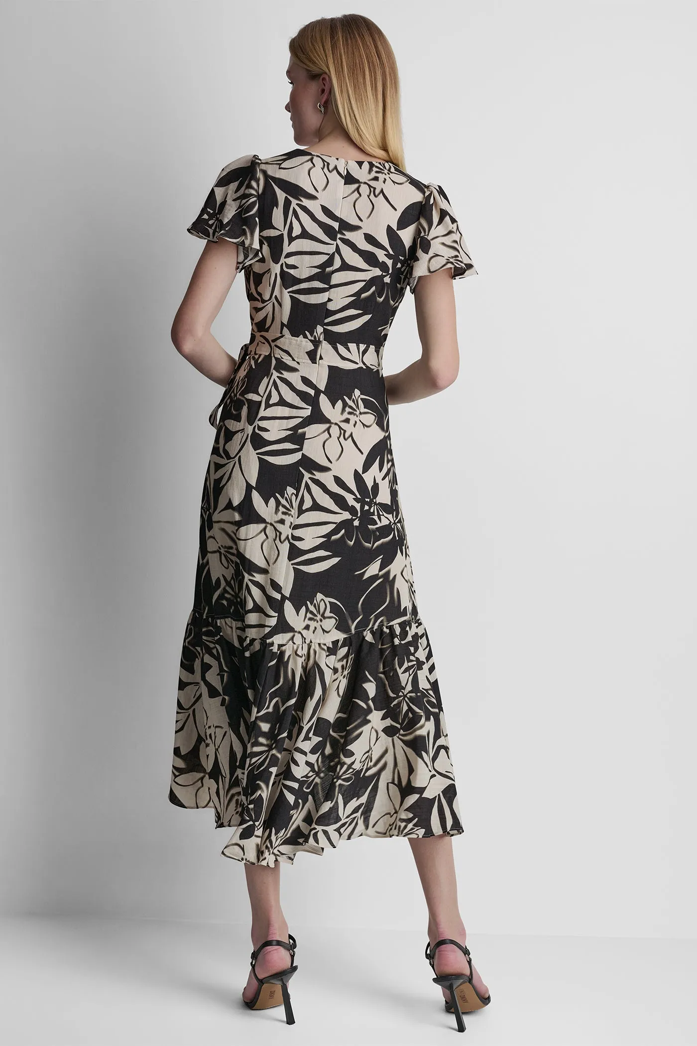 WRAP-EFFECT MIDI DRESS sold by DKNY product image thumbnail 2
