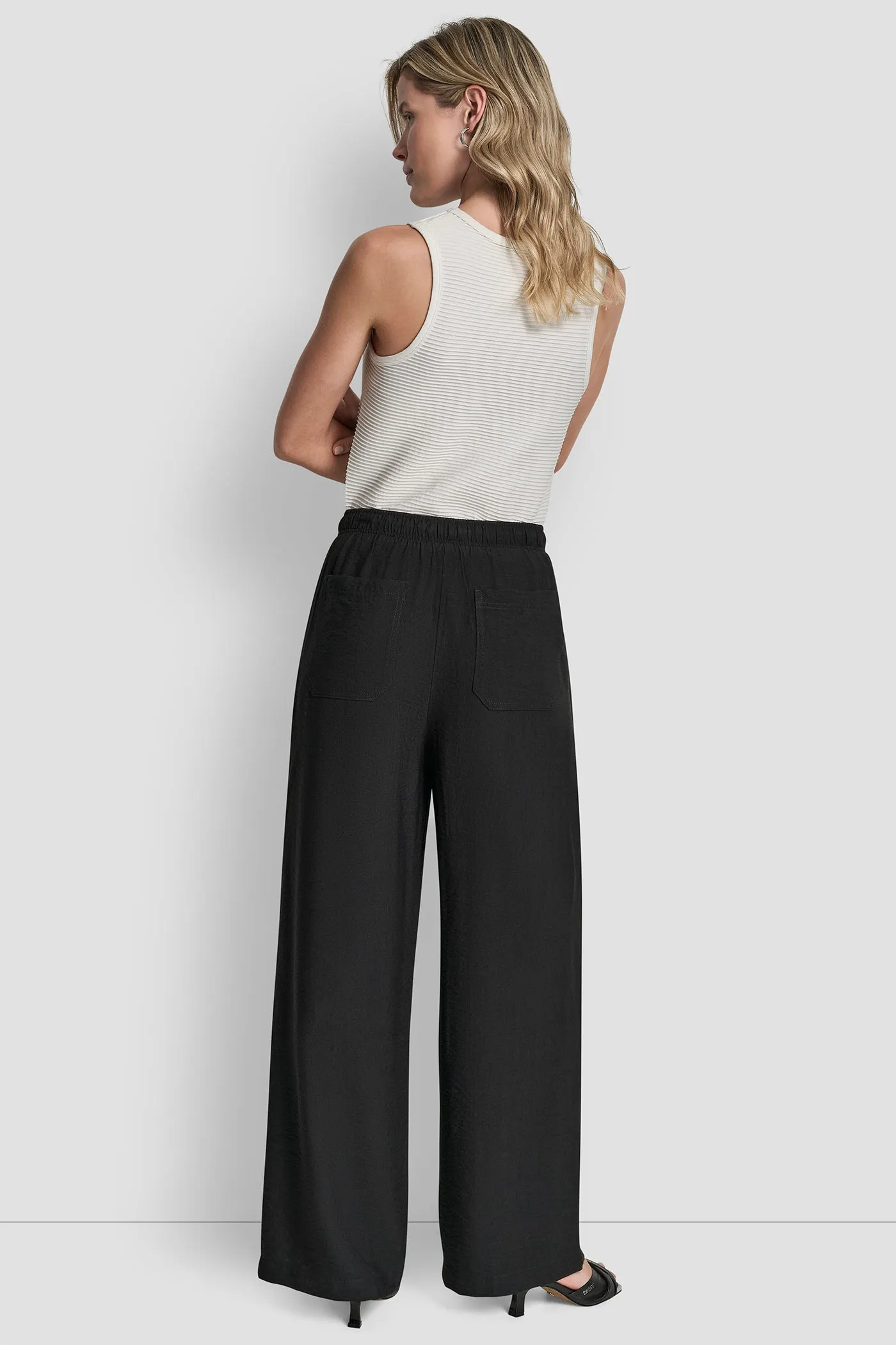SEAMED WIDE LEG PULL-ON PANT sold by DKNY product image thumbnail 5