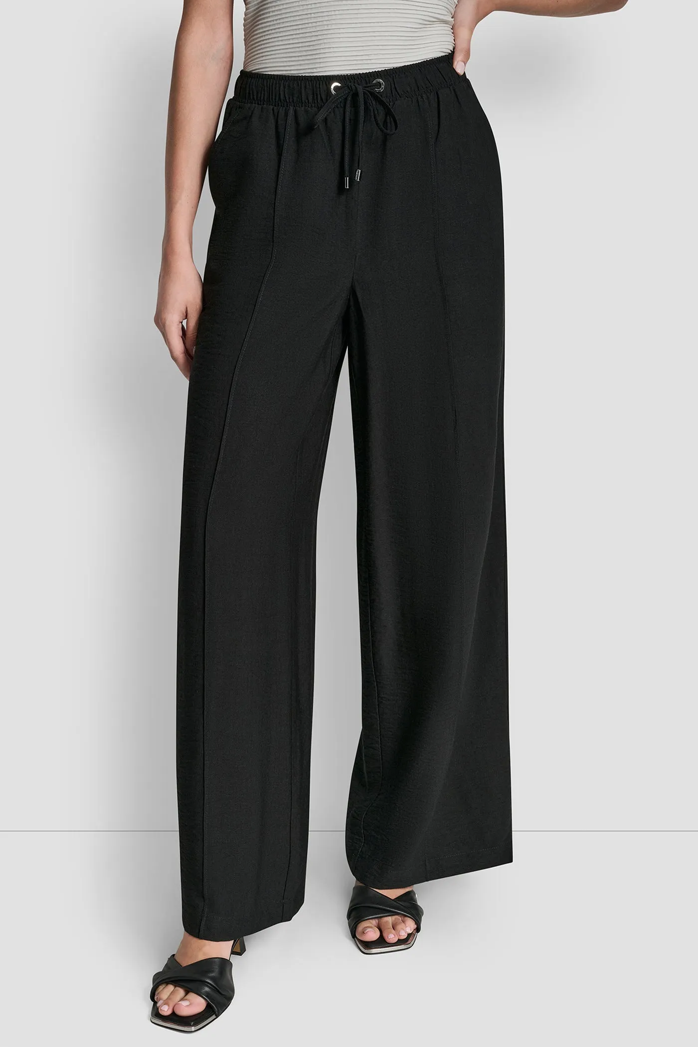 SEAMED WIDE LEG PULL-ON PANT sold by DKNY product image thumbnail 3