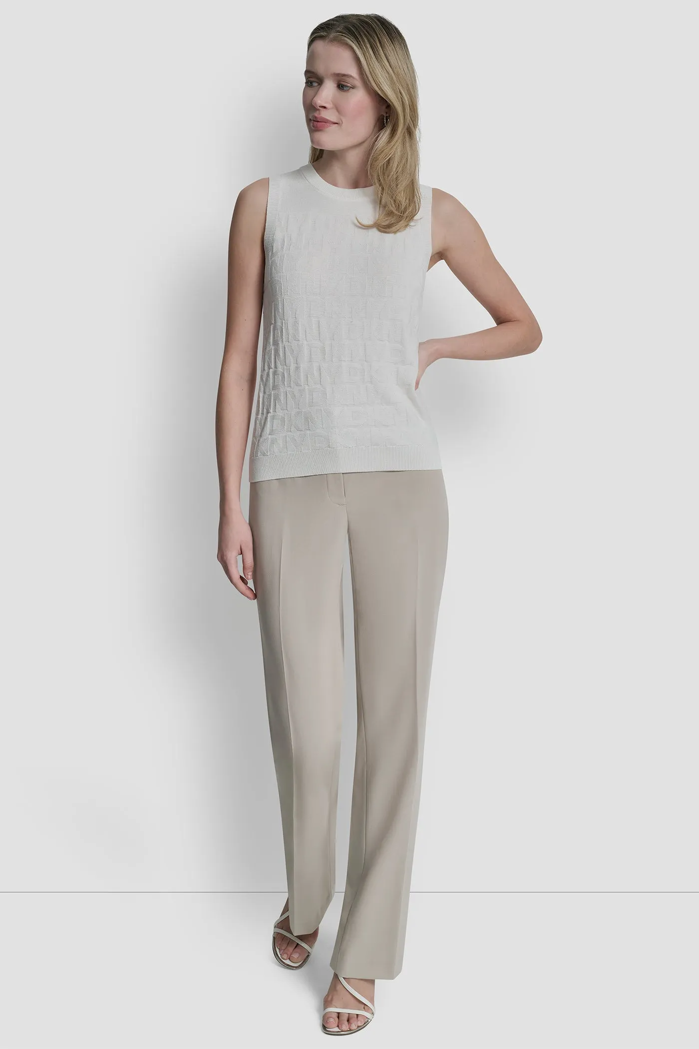 SWEATER TANK WITH ALL OVER LOGO sold by DKNY product image thumbnail 4